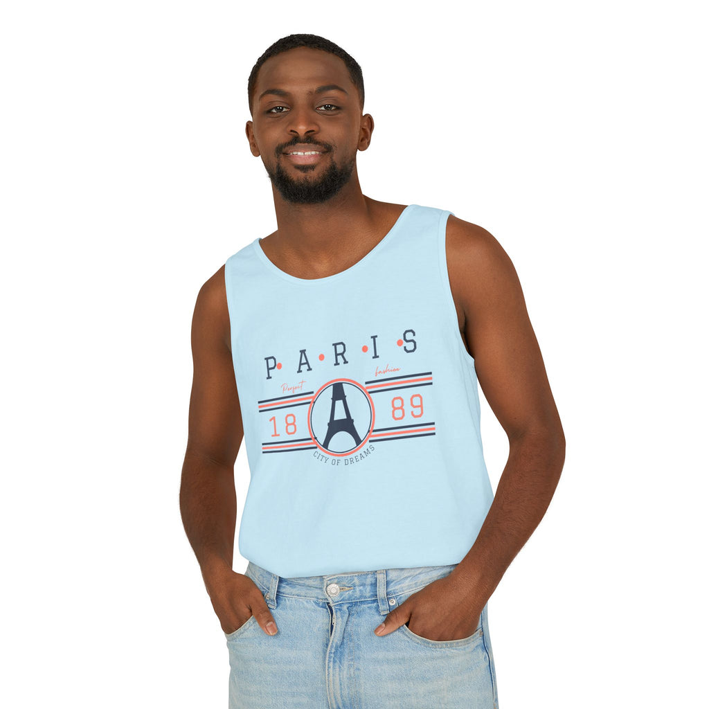 Paris 1889 Eiffel Tower Tank Top — Vintage French Travel Graphic Tank