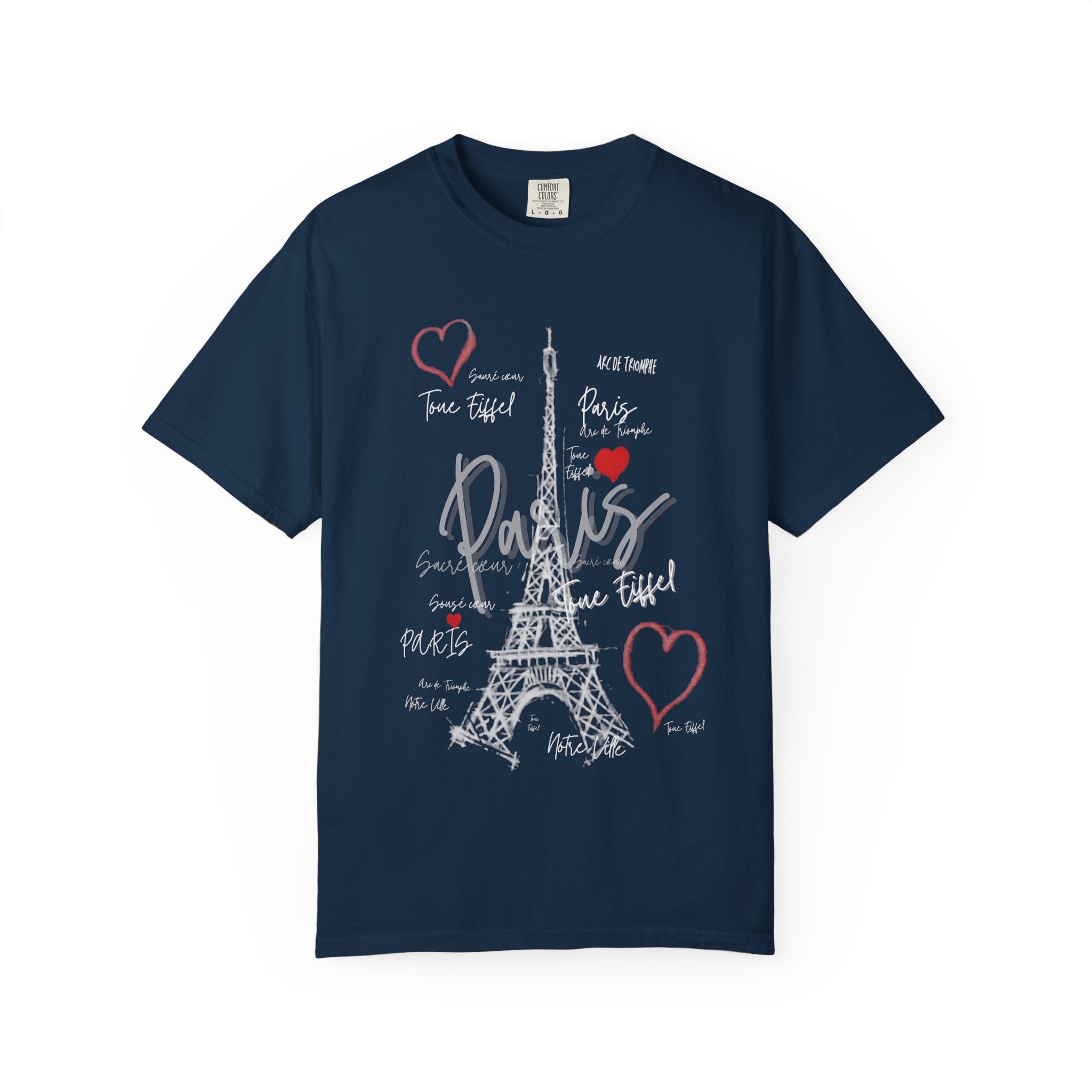 Paris Eiffel Tower T-Shirt — Romantic Heart Travel Tee