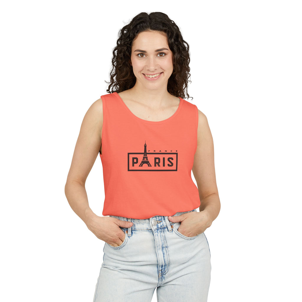 Paris Eiffel Tower Vintage Travel Tank Top — Retro French Graphic Tank