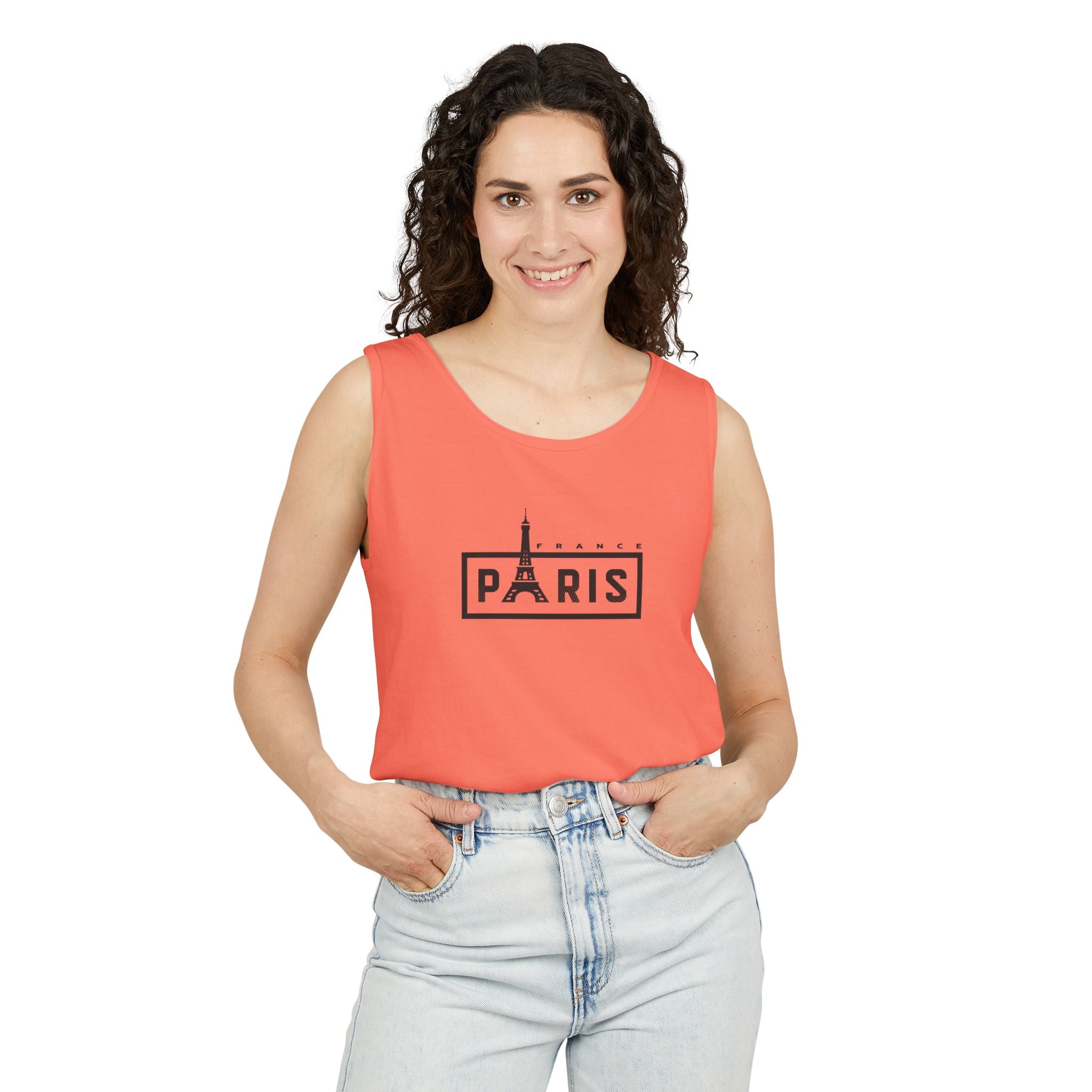 Paris Eiffel Tower Vintage Travel Tank Top — Retro French Graphic Tank