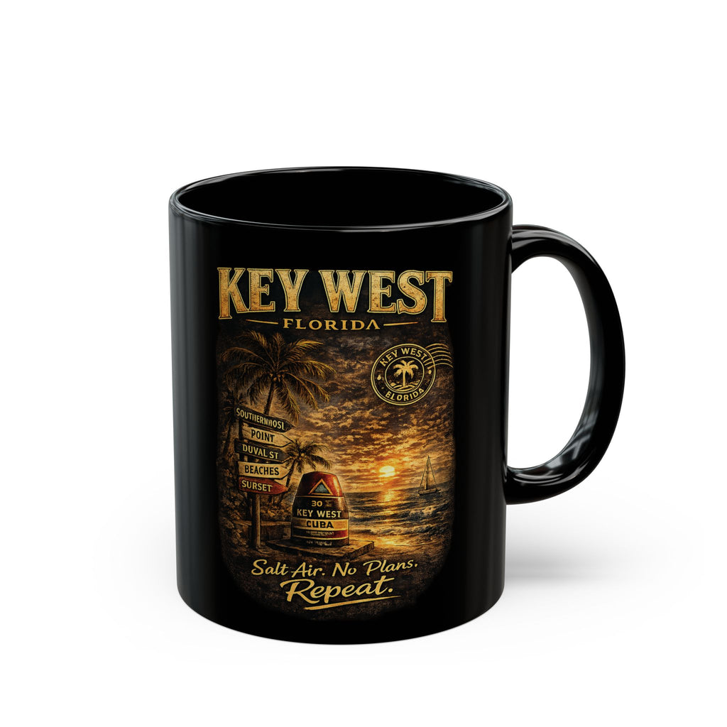 Key West Florida Mug — "Salt Air. No Plans. Repeat." (11oz/15oz)