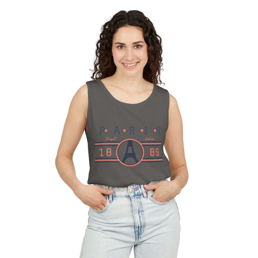 Paris 1889 Eiffel Tower Tank Top — Vintage French Travel Graphic Tank