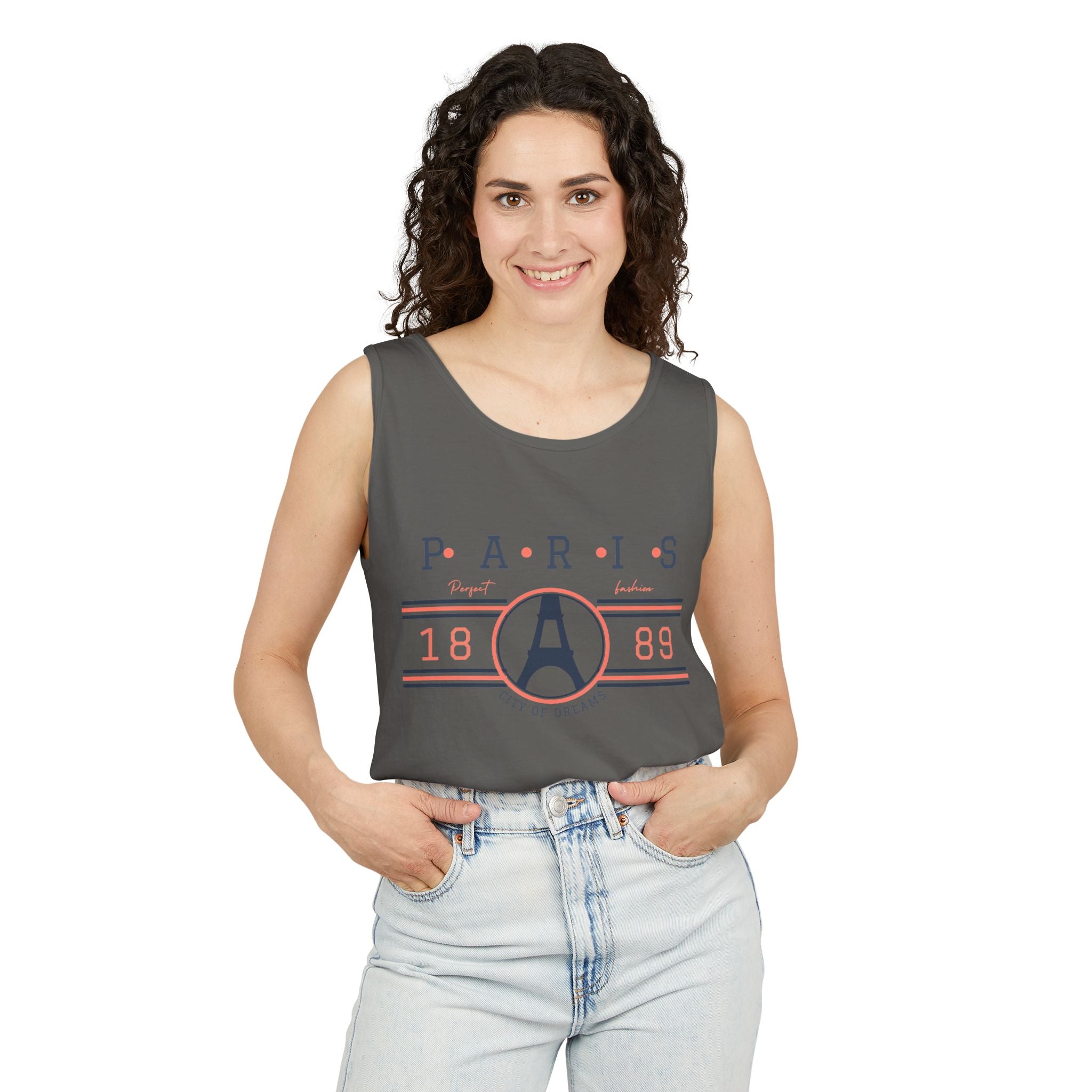 Paris 1889 Eiffel Tower Tank Top — Vintage French Travel Graphic Tank