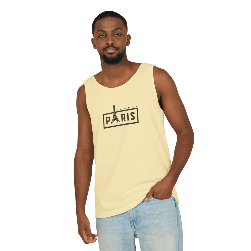 Paris Eiffel Tower Vintage Travel Tank Top — Retro French Graphic Tank