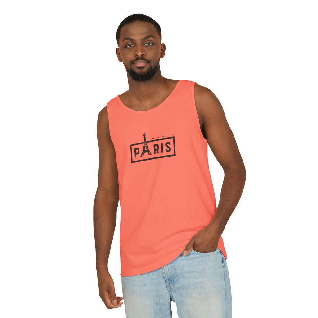 Paris Eiffel Tower Vintage Travel Tank Top — Retro French Graphic Tank