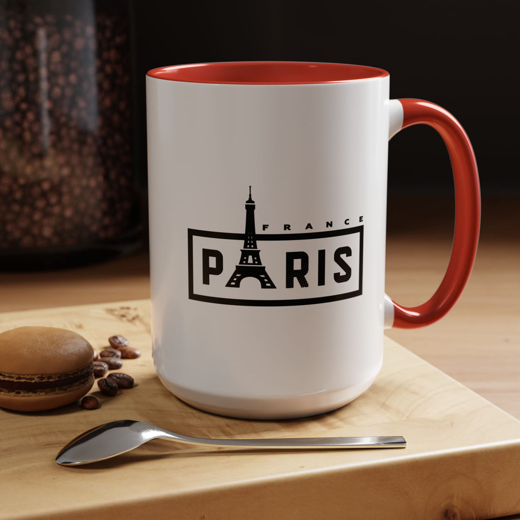 Paris Eiffel Tower Accent Coffee Mug – France Travel Souvenir (11/15oz)