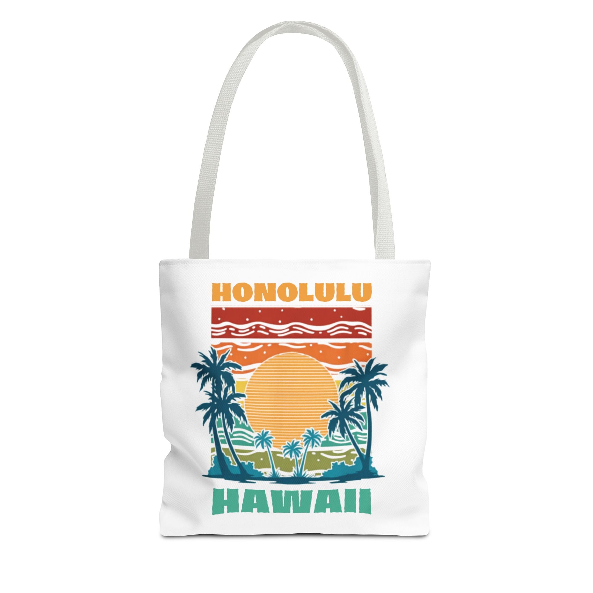 Honolulu Hawaii Sunset Tote Bag – Vintage Palm Beach Vacation Tote