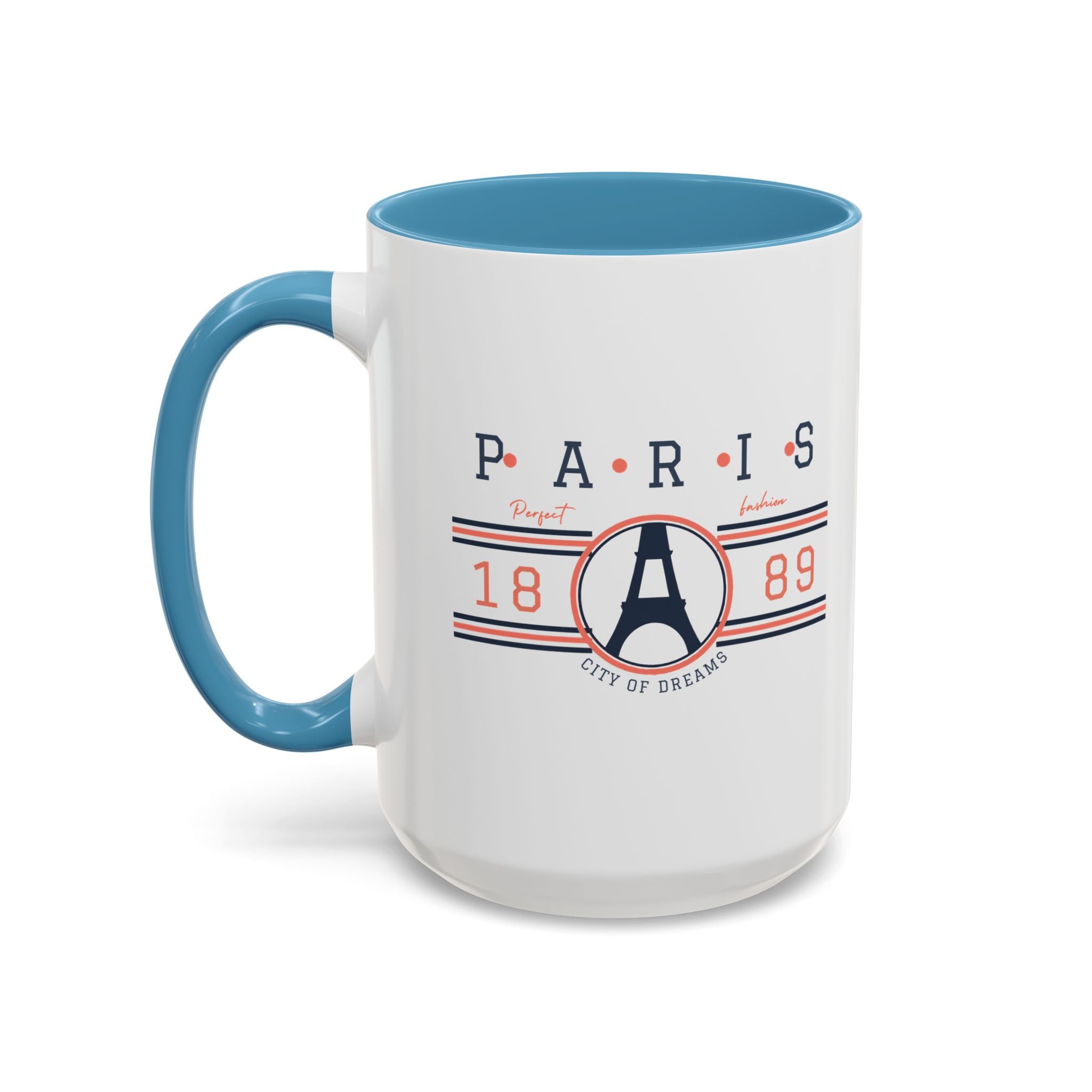 Paris Eiffel Tower Accent Coffee Mug - City of Dreams 1889 Travel Souvenir