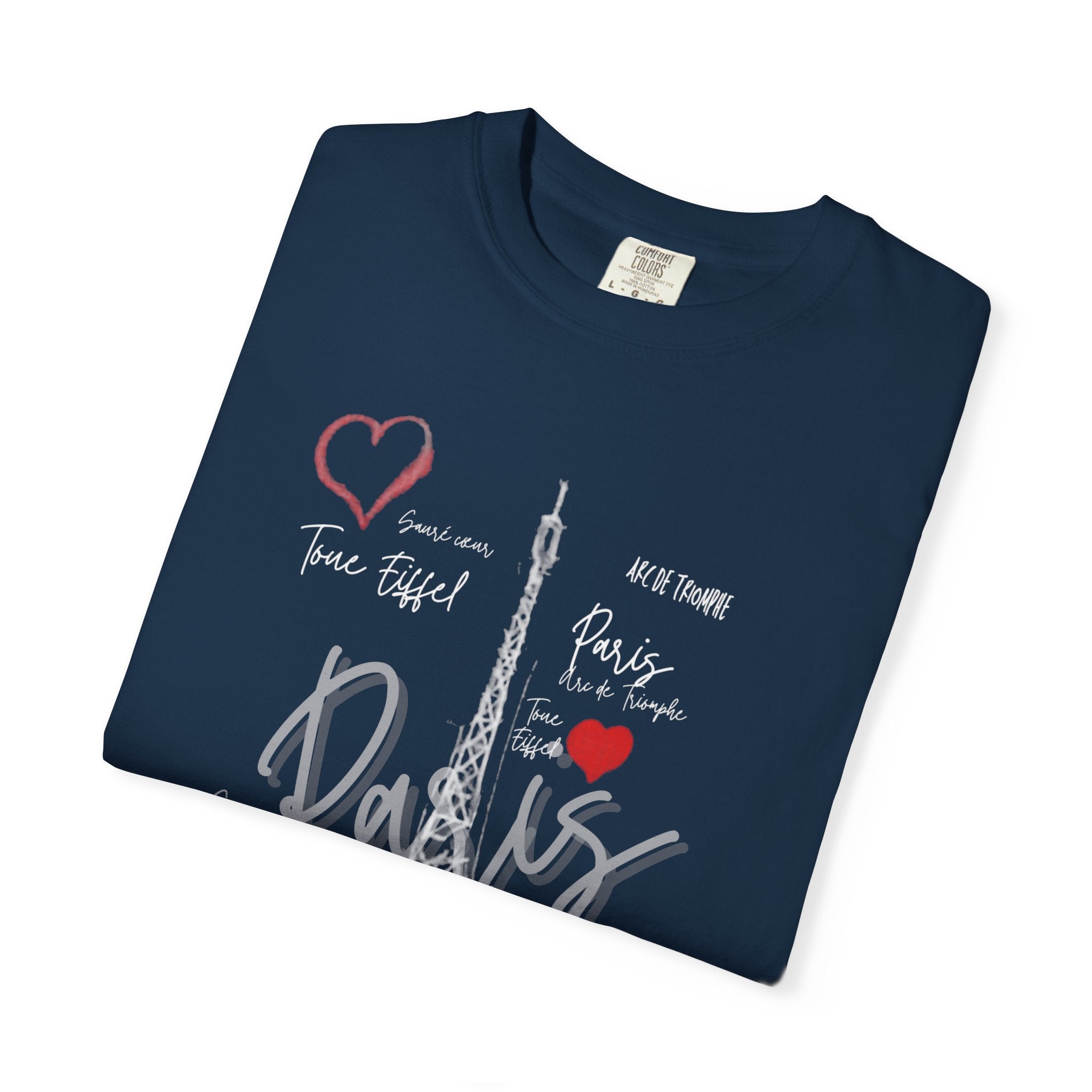 Paris Eiffel Tower T-Shirt — Romantic Heart Travel Tee