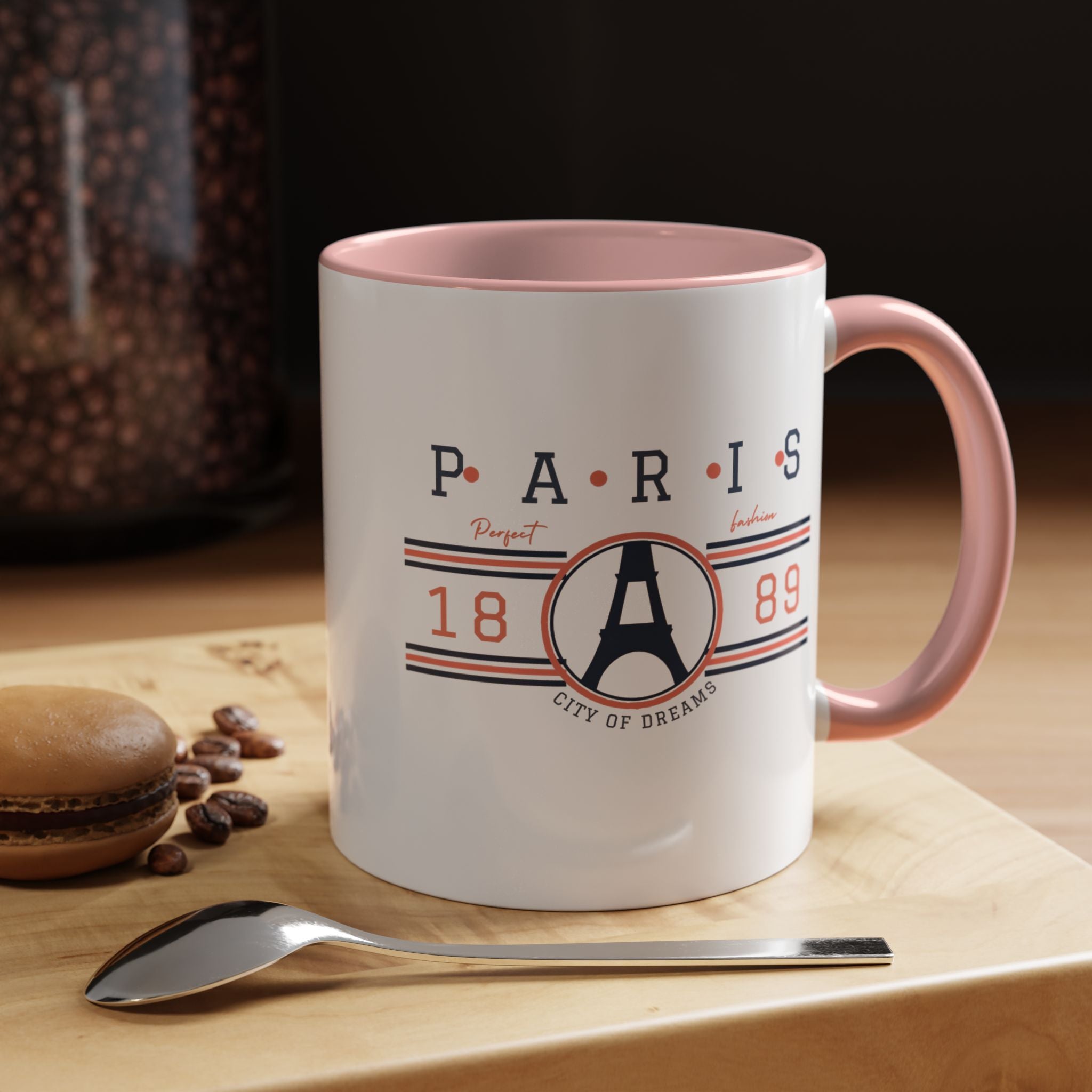Paris Eiffel Tower Accent Coffee Mug - City of Dreams 1889 Travel Souvenir