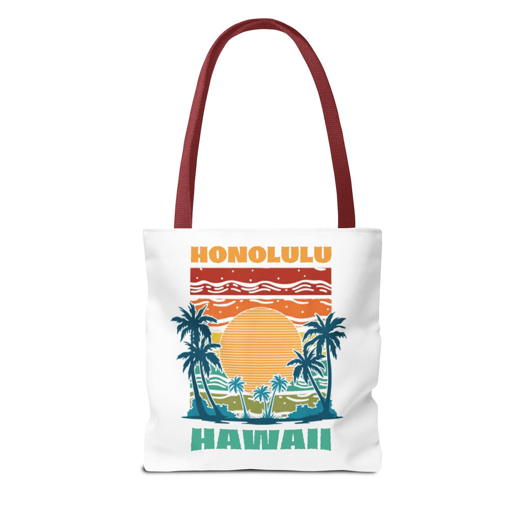 Honolulu Hawaii Sunset Tote Bag – Vintage Palm Beach Vacation Tote