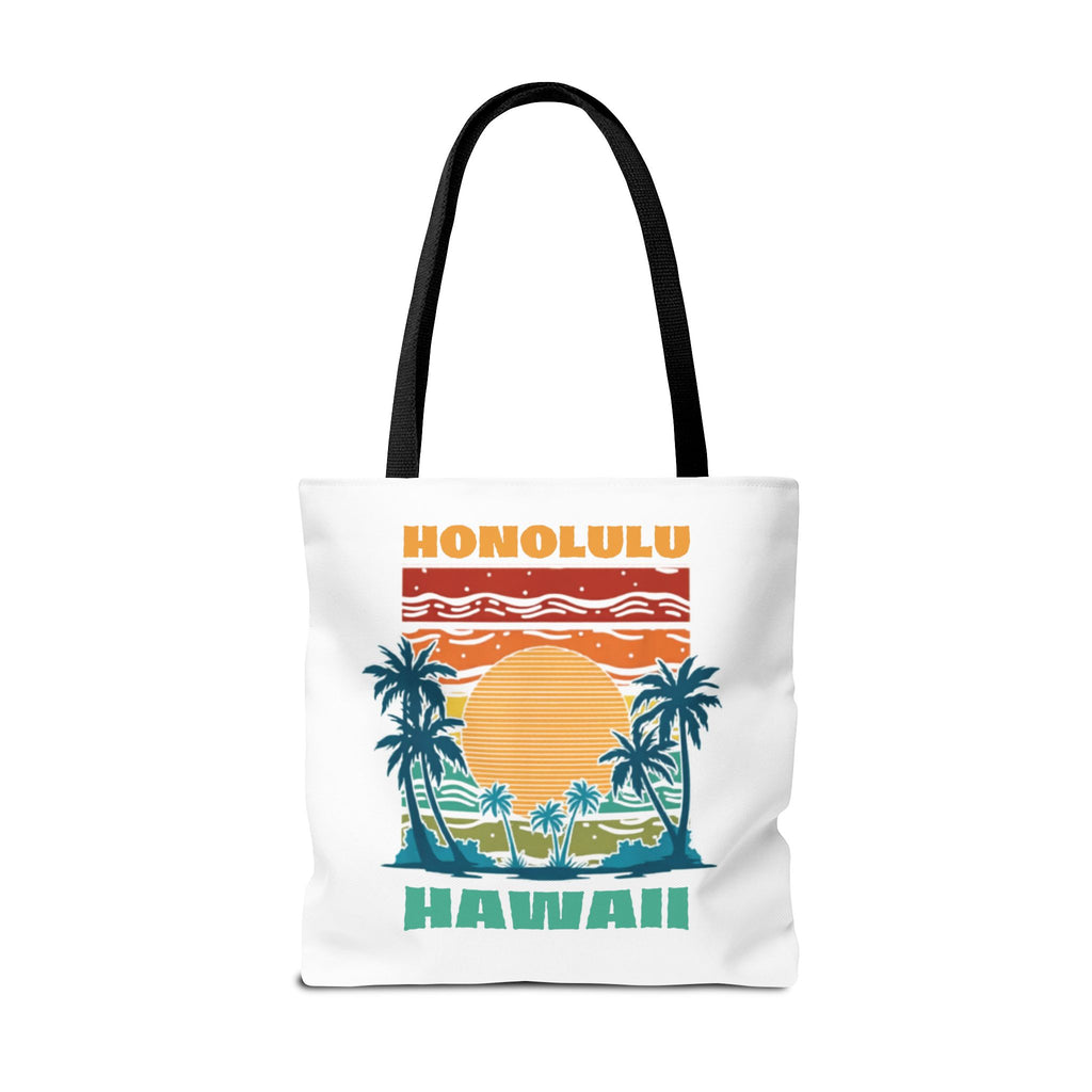 Honolulu Hawaii Sunset Tote Bag – Vintage Palm Beach Vacation Tote