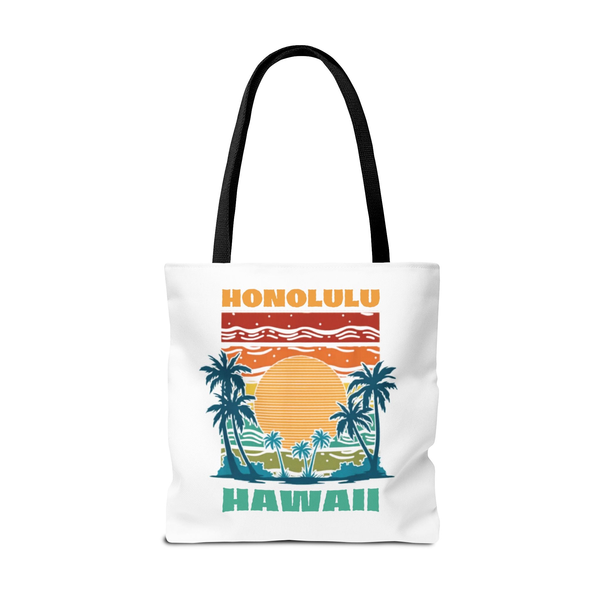 Honolulu Hawaii Sunset Tote Bag – Vintage Palm Beach Vacation Tote