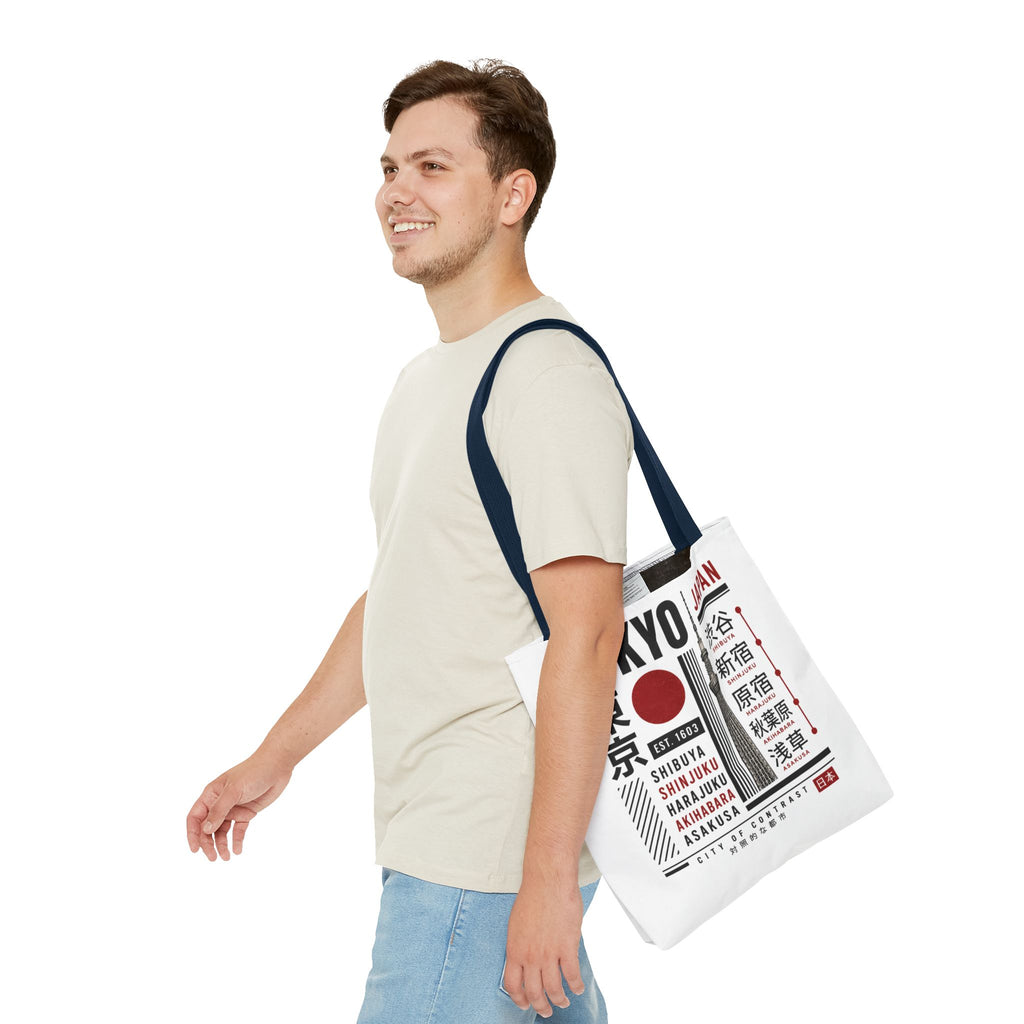 Tokyo Japan Graphic Tote Bag — Shibuya Shinjuku Harajuku Akihabara Asakusa Design