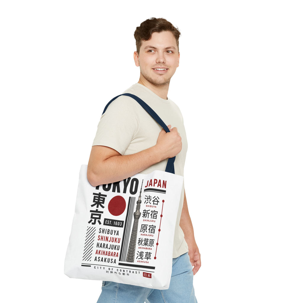 Tokyo Japan Graphic Tote Bag — Shibuya Shinjuku Harajuku Akihabara Asakusa Design