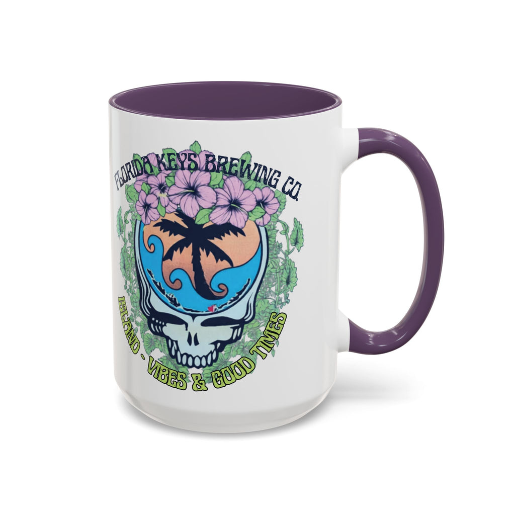 Coffee Mug — Tropical Island Vibes & Good Times Skull Design Key West Florida