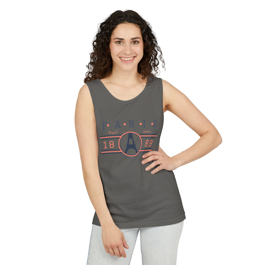 Paris 1889 Eiffel Tower Tank Top — Vintage French Travel Graphic Tank