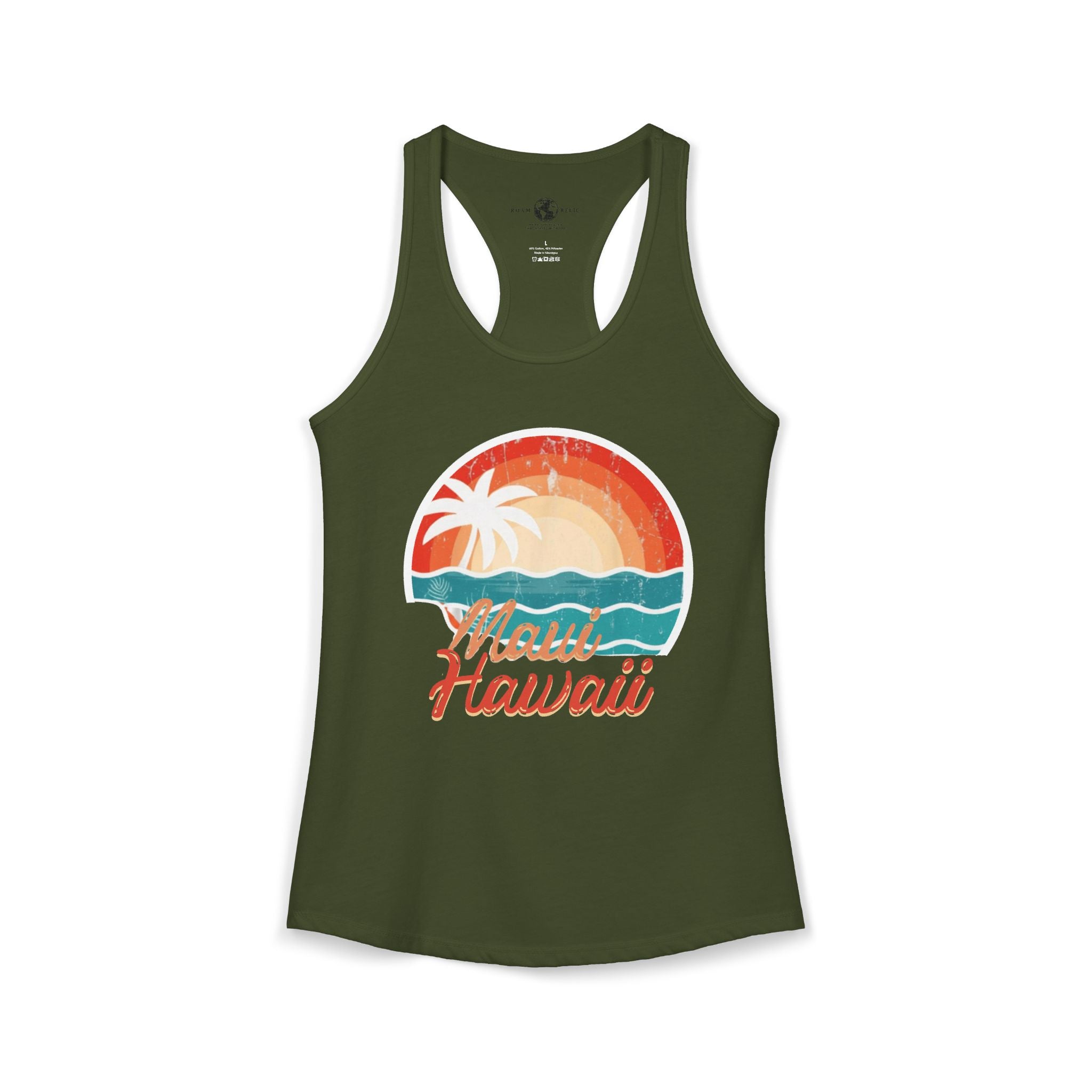 Maui Hawaii Women's Racerback Tank – Tropical Island Graphic
