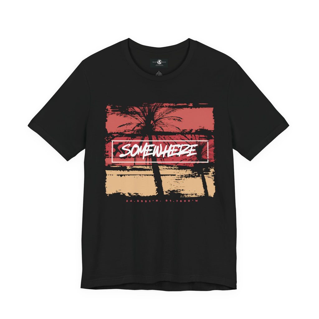 Somewhere Key West Coordinates T-Shirt — 24.5551N 81.7800W