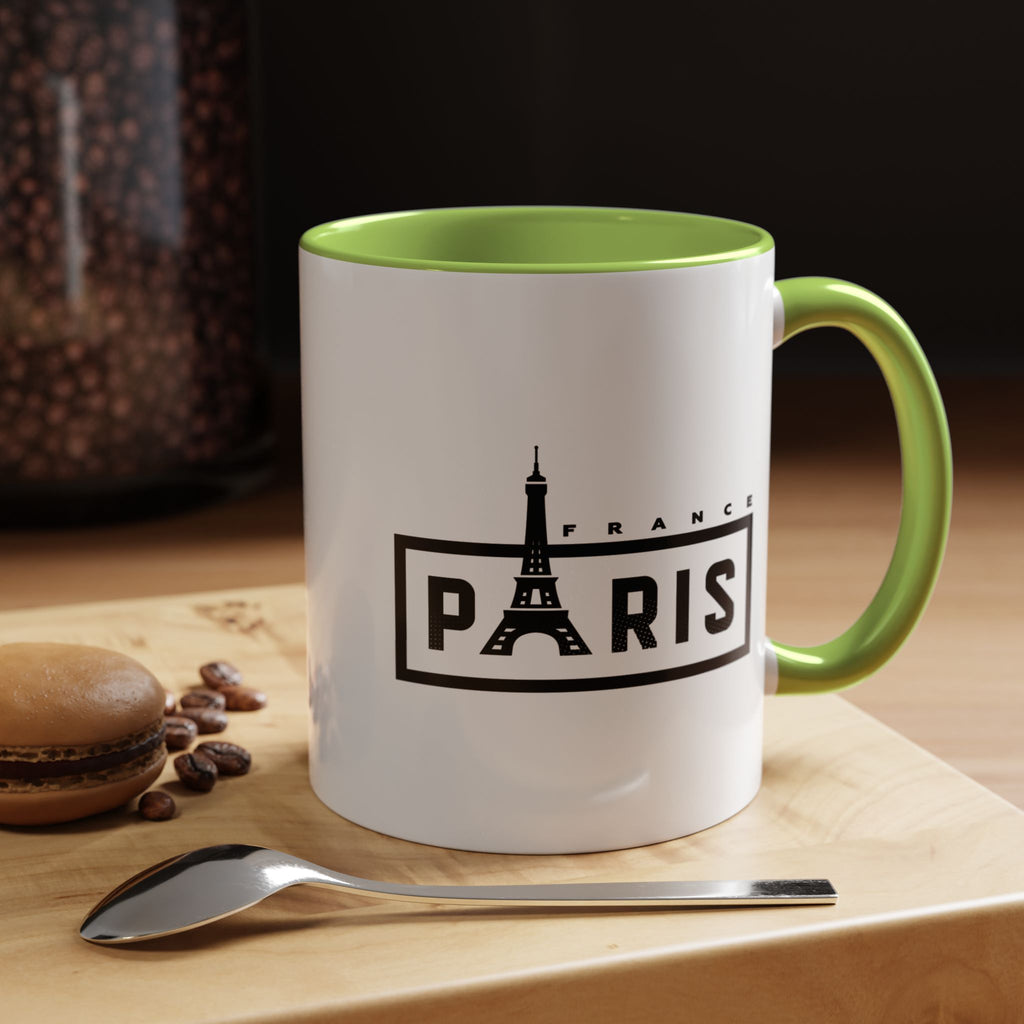 Paris Eiffel Tower Accent Coffee Mug – France Travel Souvenir (11/15oz)