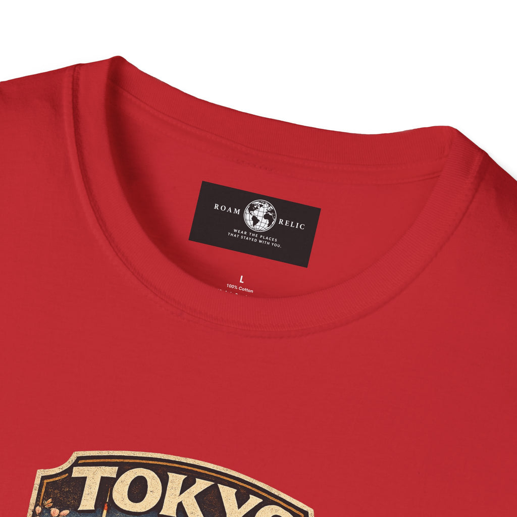 Tokyo Japan Vintage Badge T-Shirt — Mt. Fuji & Pagoda Travel Souvenir Tee