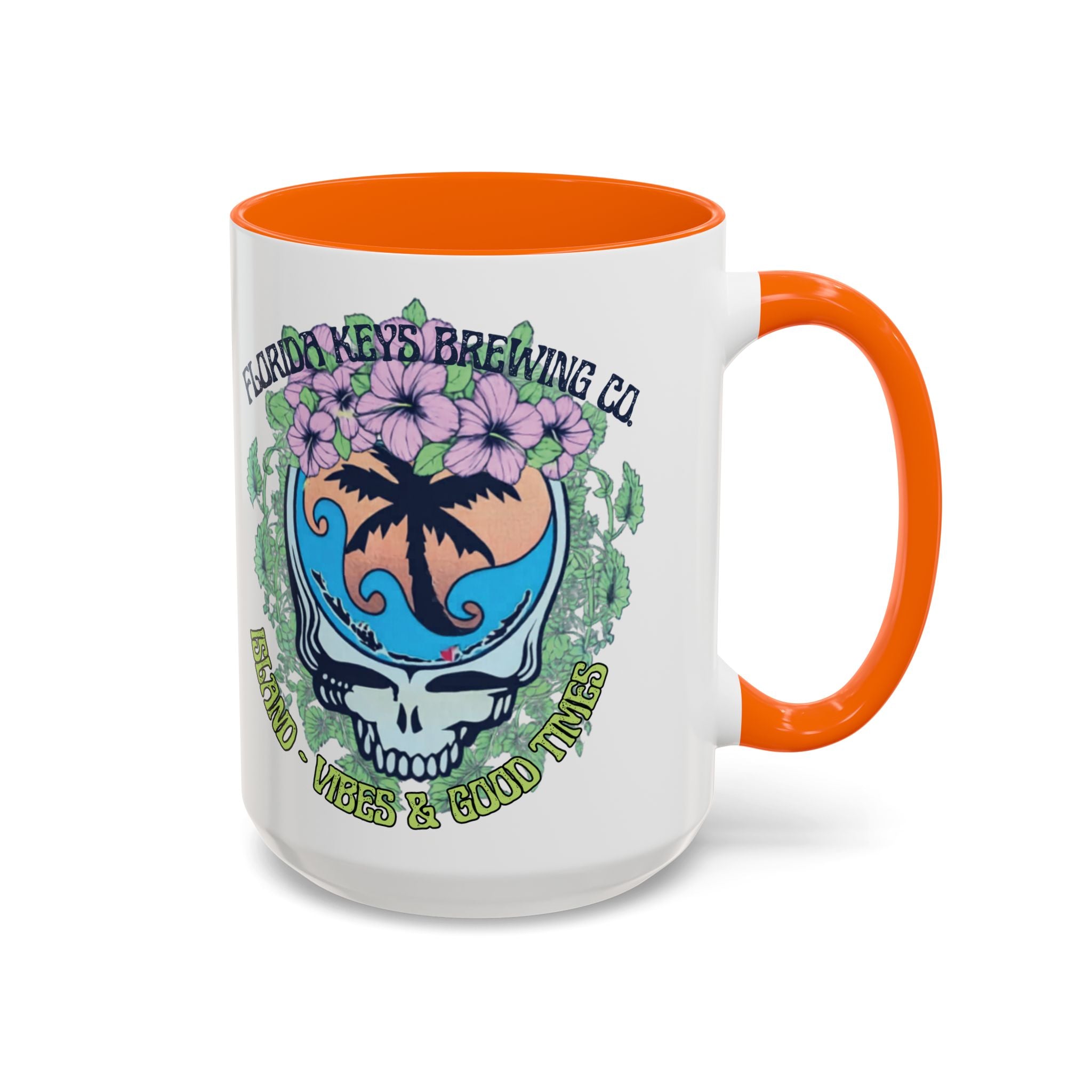 Coffee Mug — Tropical Island Vibes & Good Times Skull Design Key West Florida