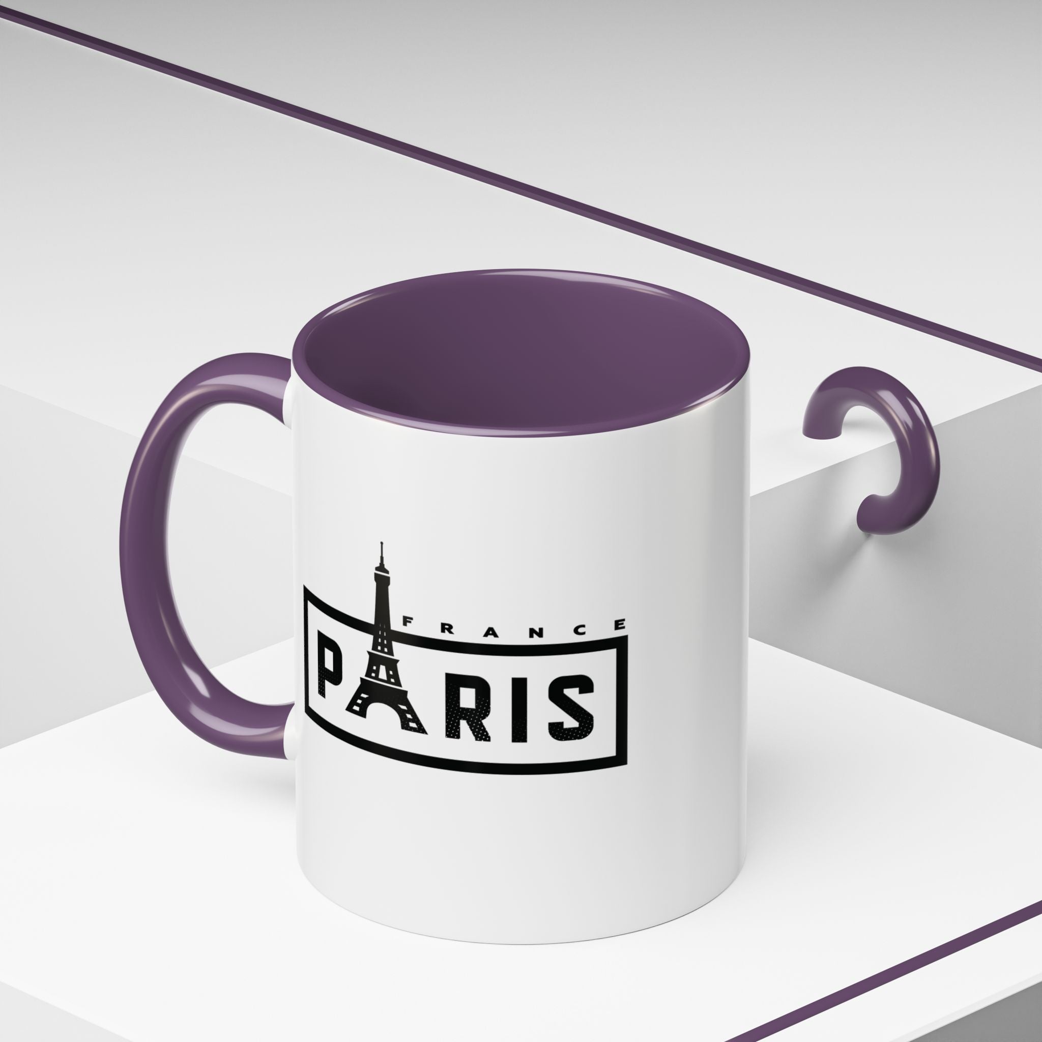 Paris Eiffel Tower Accent Coffee Mug – France Travel Souvenir (11/15oz)
