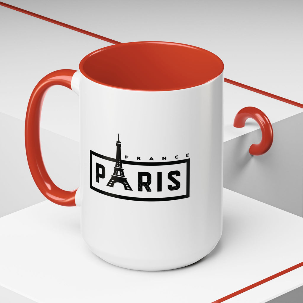 Paris Eiffel Tower Accent Coffee Mug – France Travel Souvenir (11/15oz)