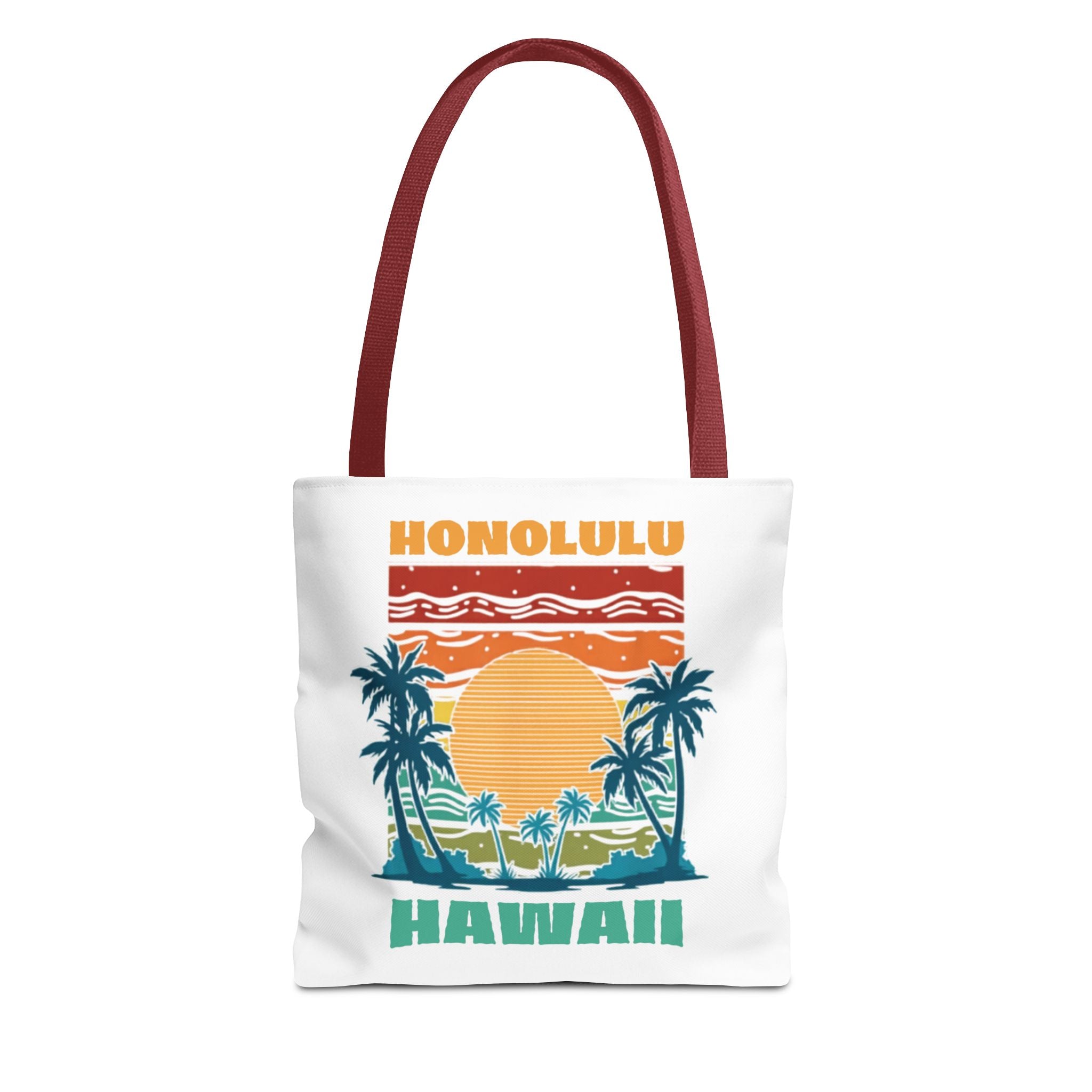Honolulu Hawaii Sunset Tote Bag – Vintage Palm Beach Vacation Tote