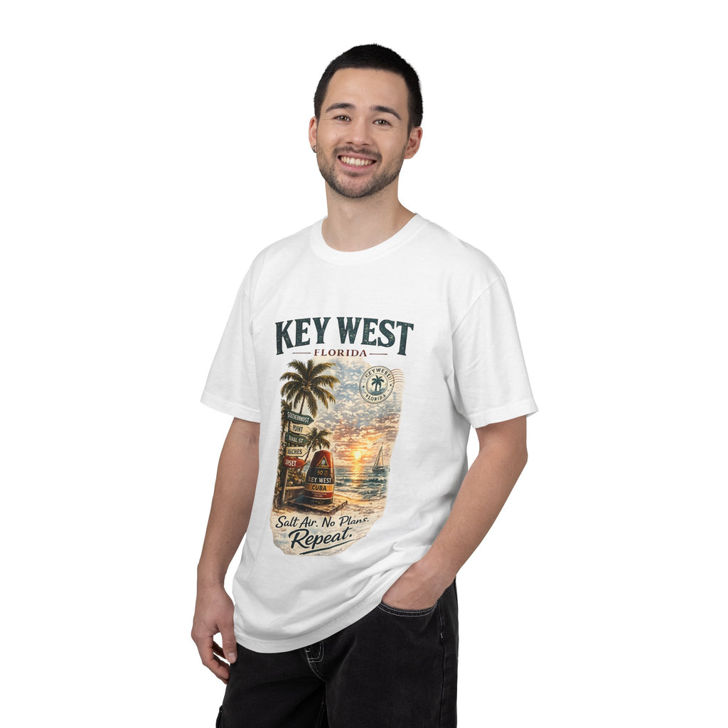 Key West Florida Sunset T‑Shirt — "Salt Air, No Plans, Repeat" Beach Tee