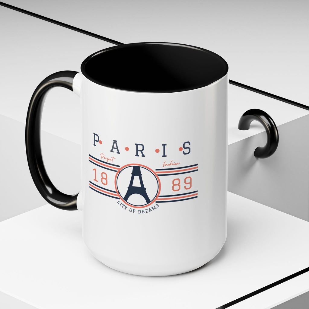 Paris Eiffel Tower Accent Coffee Mug - City of Dreams 1889 Travel Souvenir