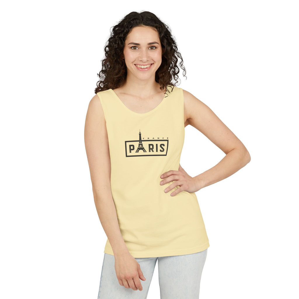 Paris Eiffel Tower Vintage Travel Tank Top — Retro French Graphic Tank