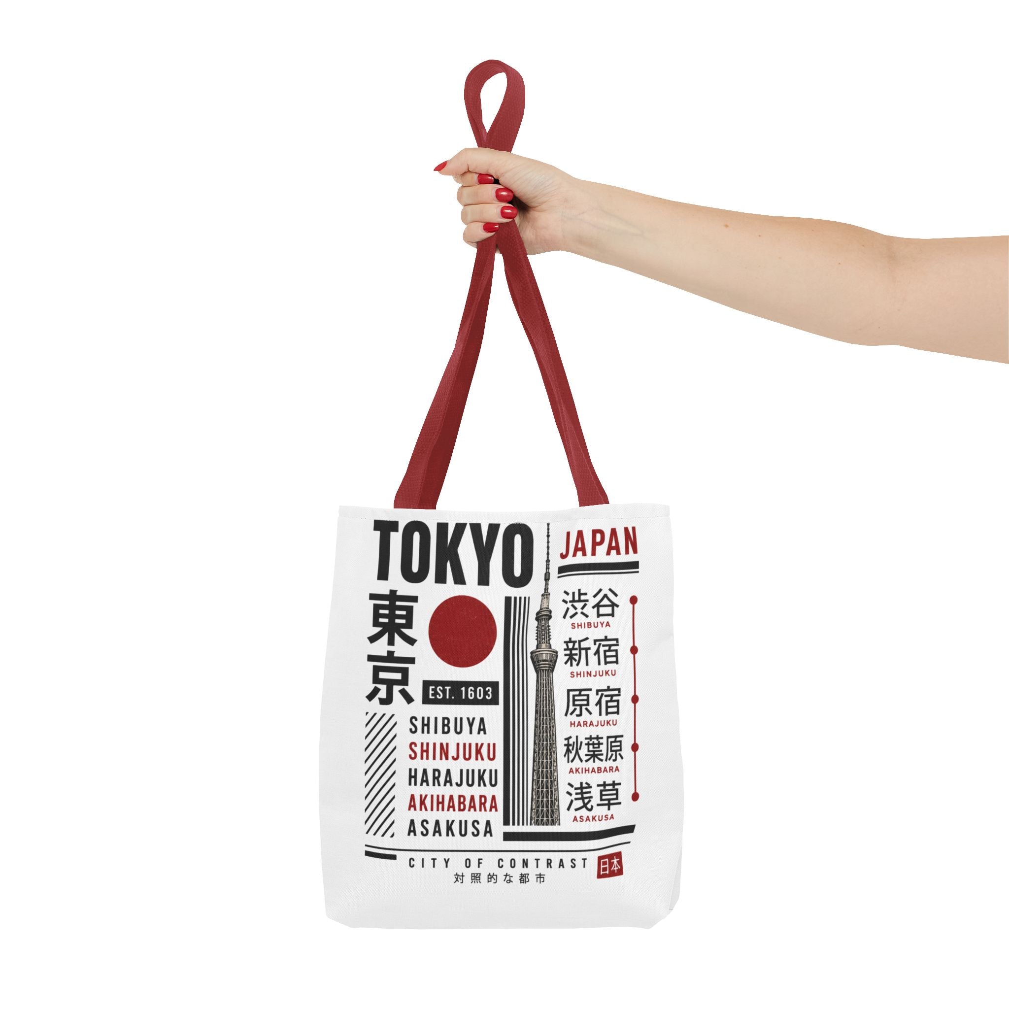 Tokyo Japan Graphic Tote Bag — Shibuya Shinjuku Harajuku Akihabara Asakusa Design
