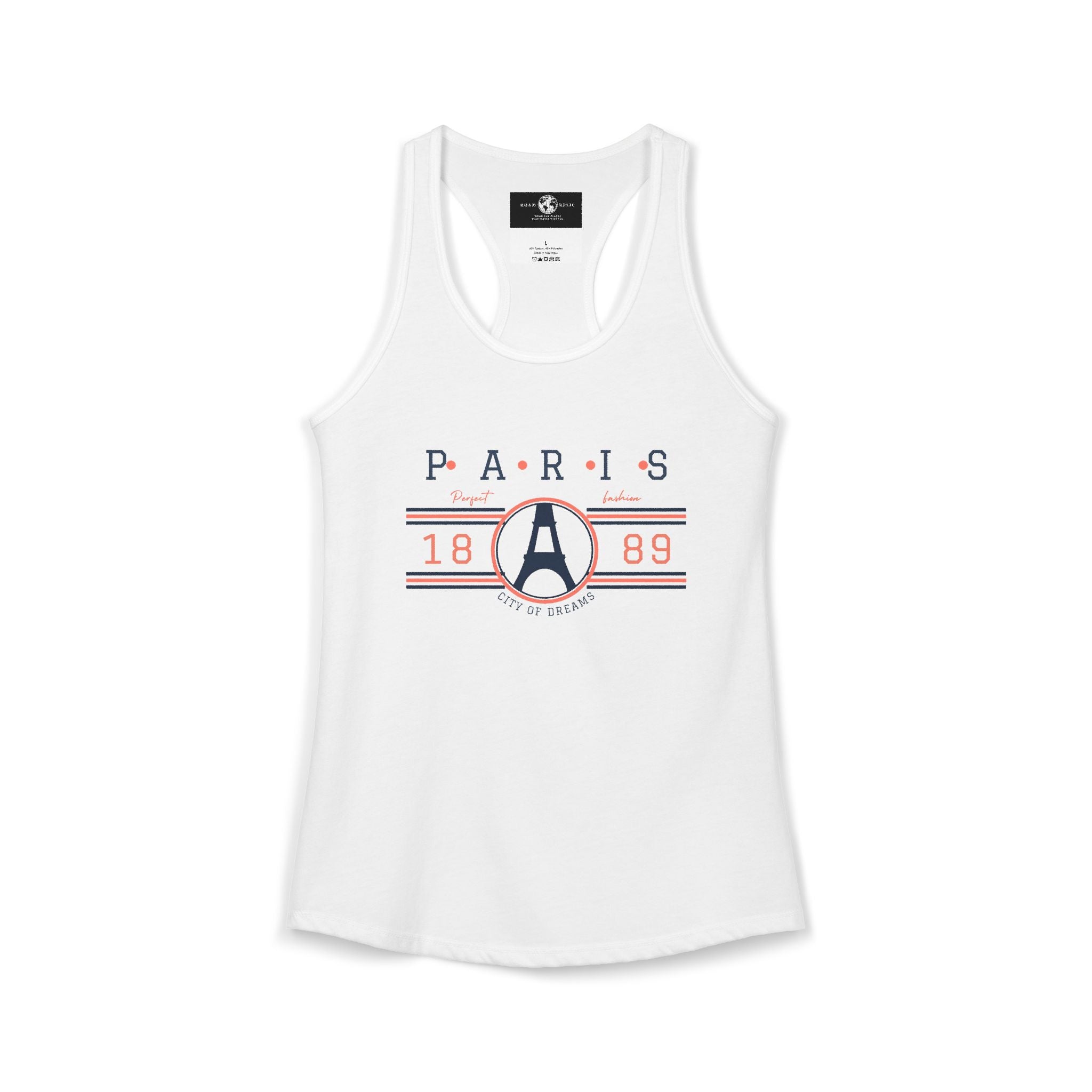 Paris 1889 Eiffel Tower Graphic Racerback Tank — Vintage History Tee
