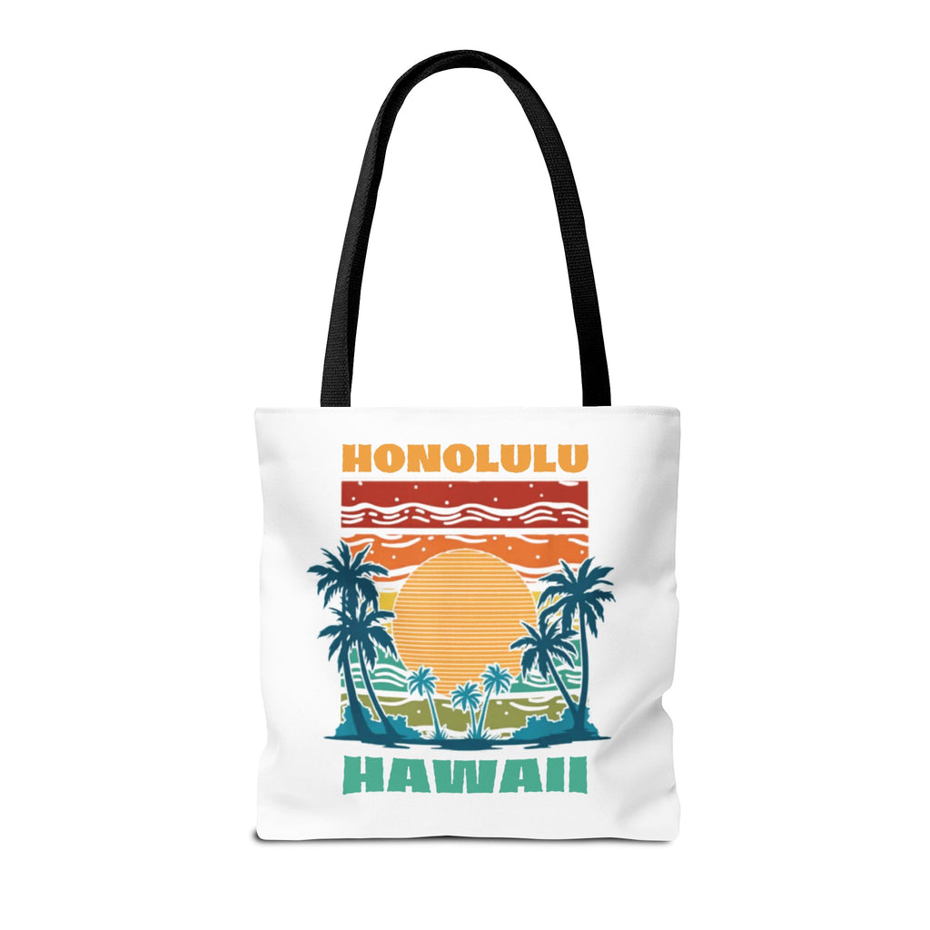 Honolulu Hawaii Sunset Tote Bag – Vintage Palm Beach Vacation Tote