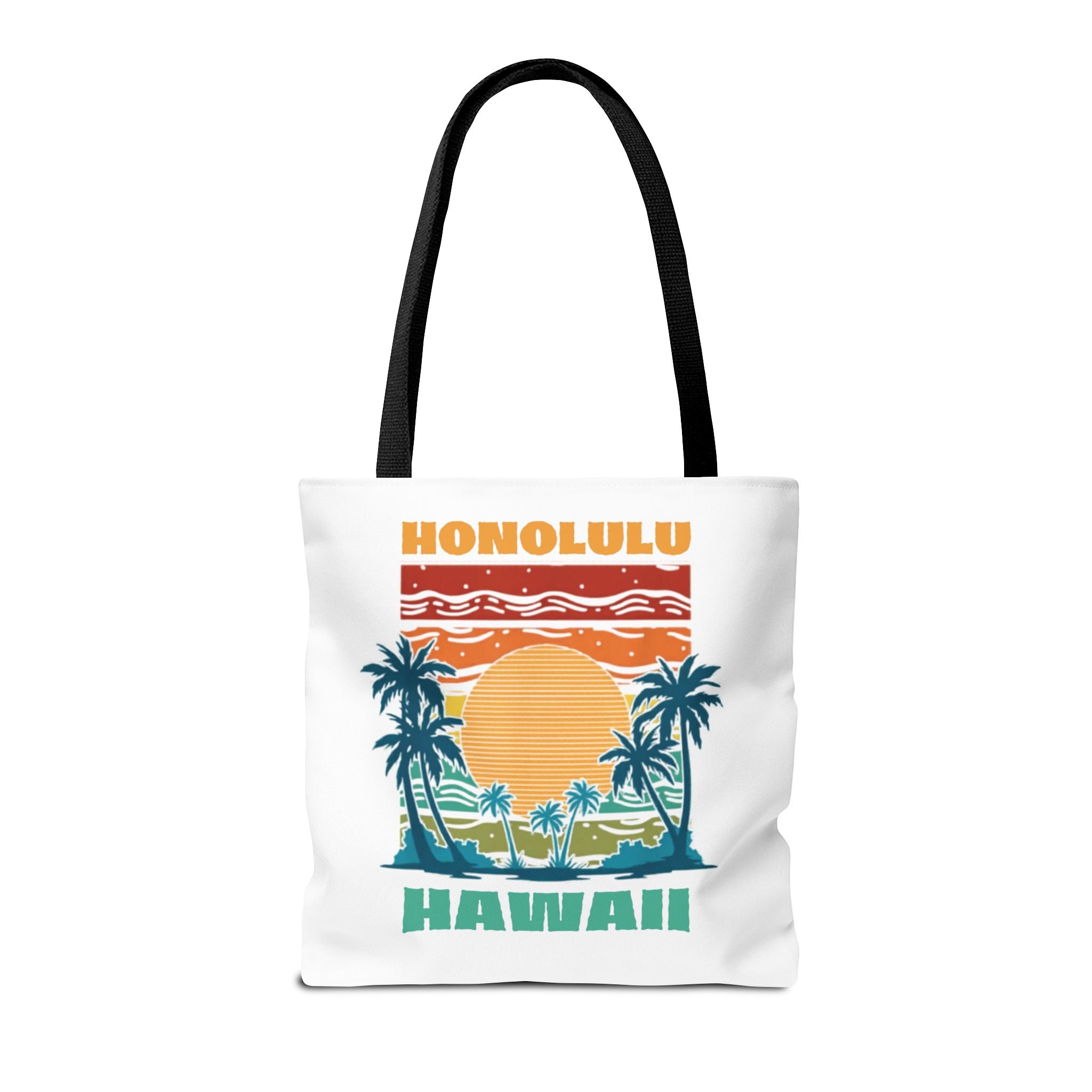 Honolulu Hawaii Sunset Tote Bag – Vintage Palm Beach Vacation Tote