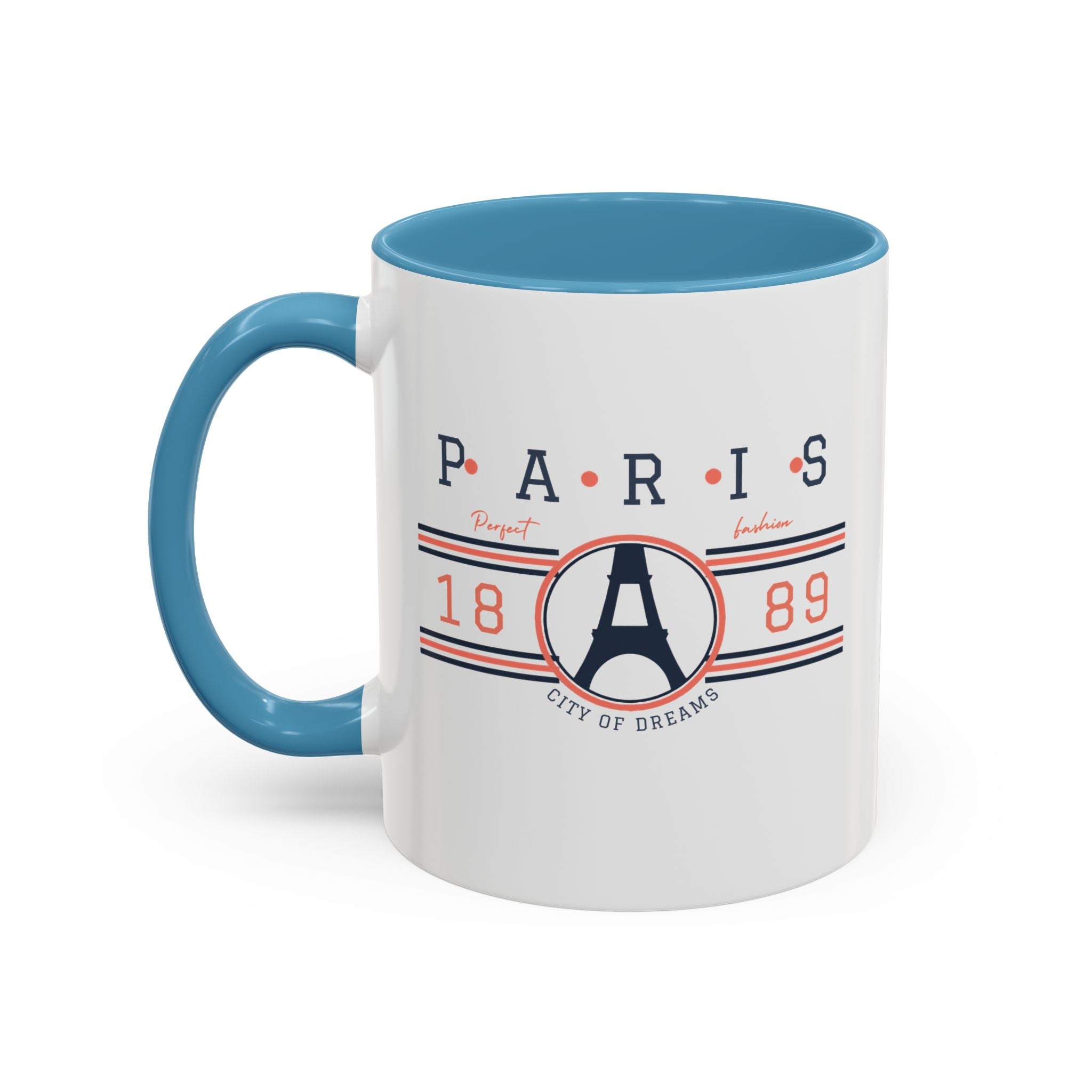 Paris Eiffel Tower Accent Coffee Mug - City of Dreams 1889 Travel Souvenir