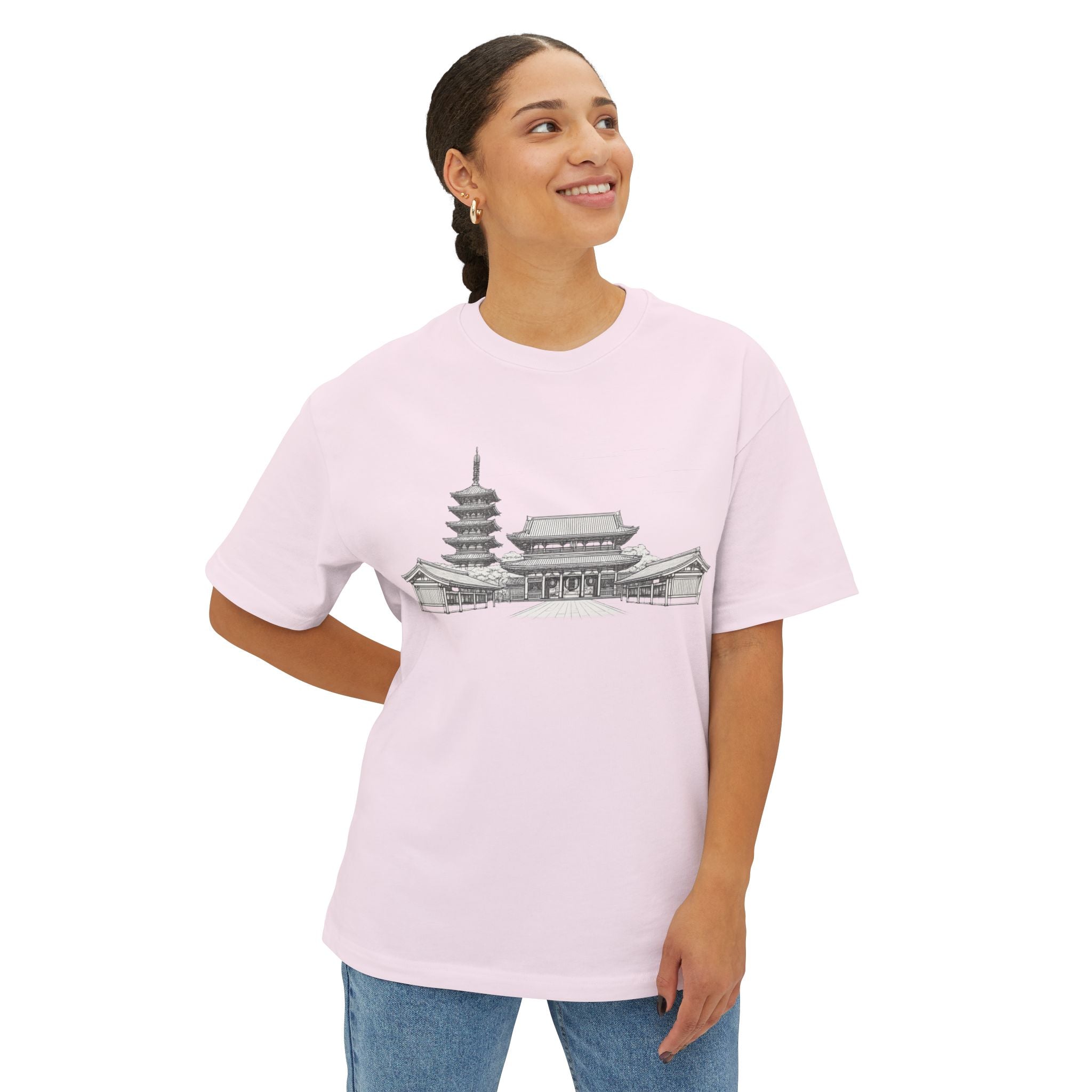 Senso-ji Temple Asakusa Japan Tee — Minimal Outline Japanese Landmark Shirt