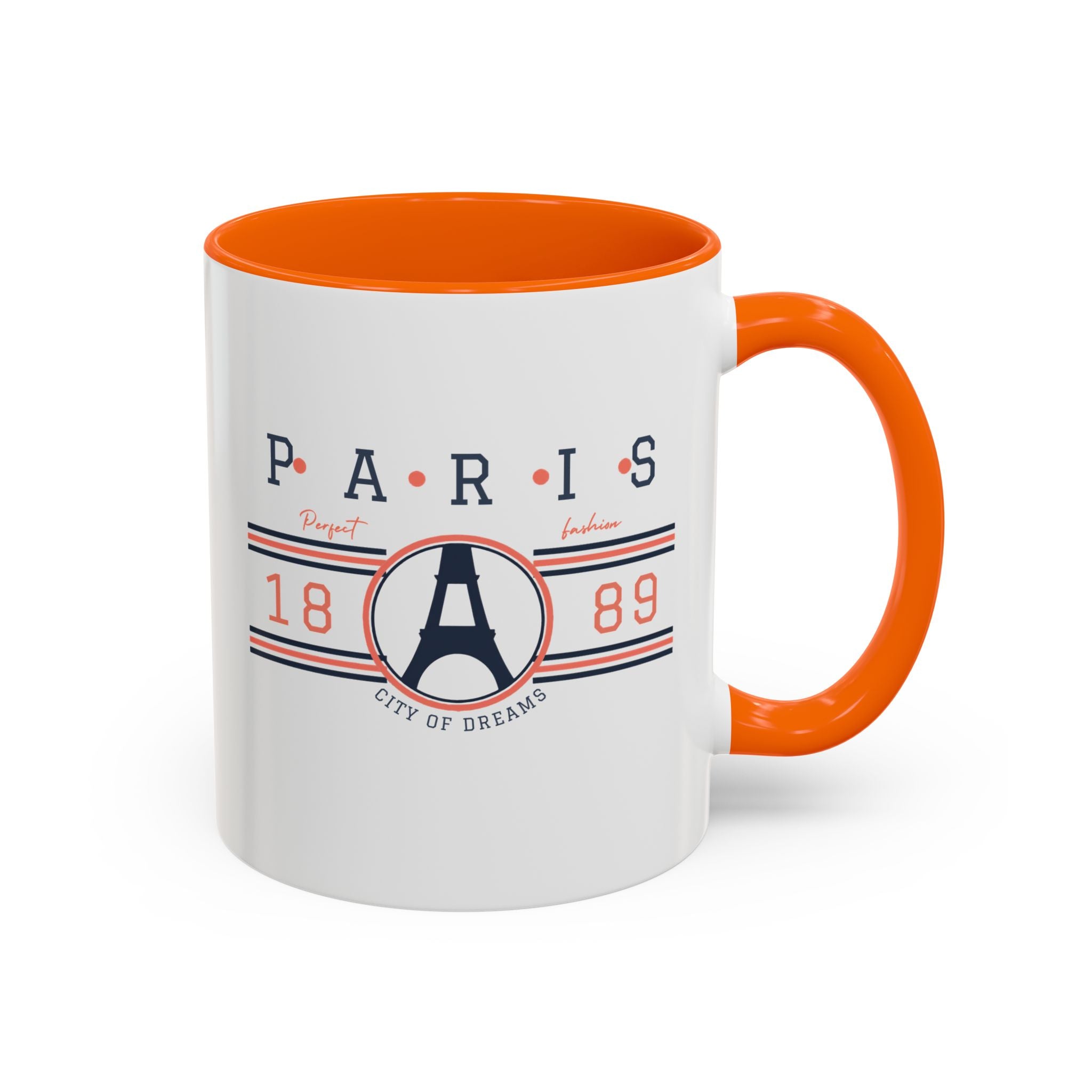 Paris Eiffel Tower Accent Coffee Mug - City of Dreams 1889 Travel Souvenir