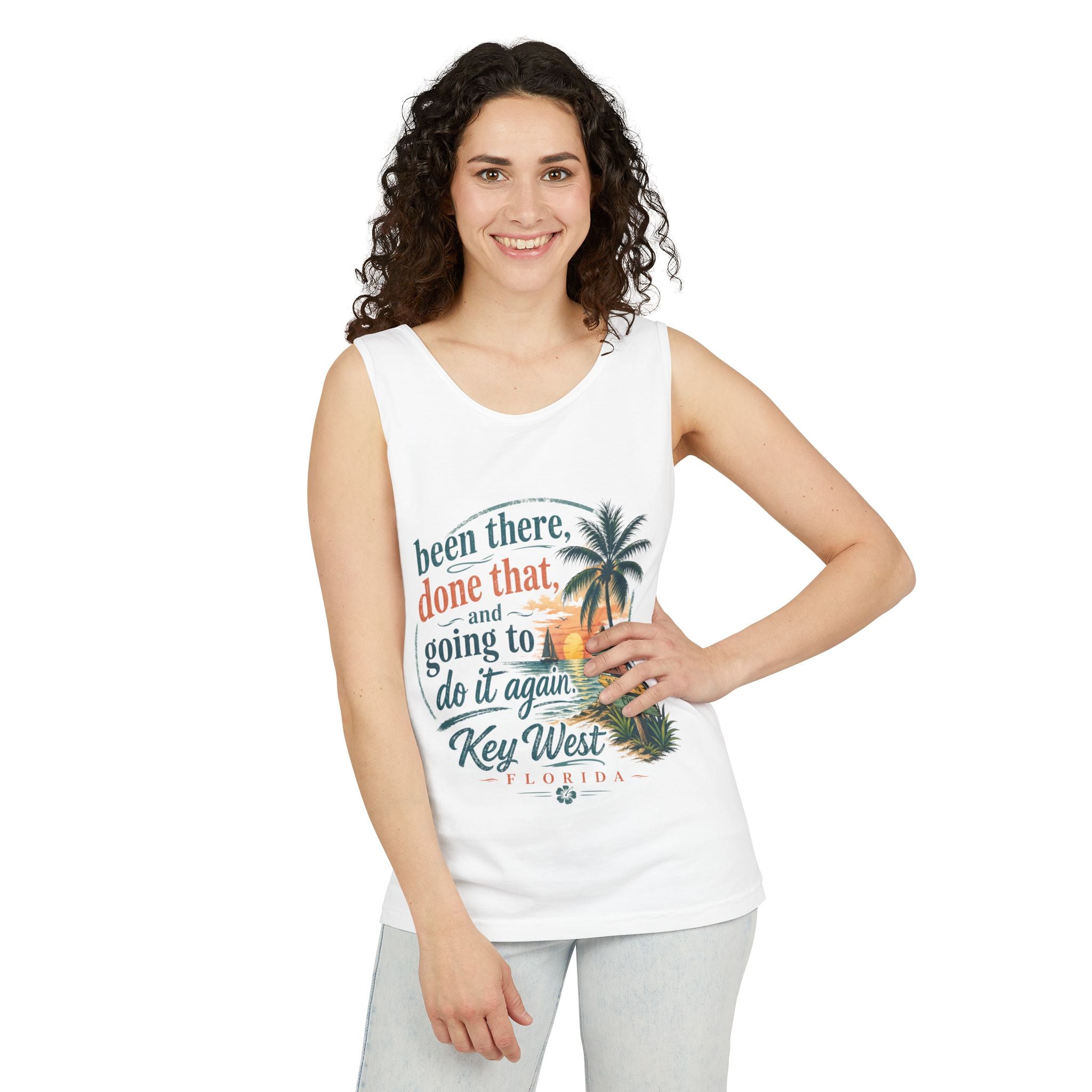 Key West Beach Tank Top — "Been There, Done That and Going to Do It Again" Vacation Tank