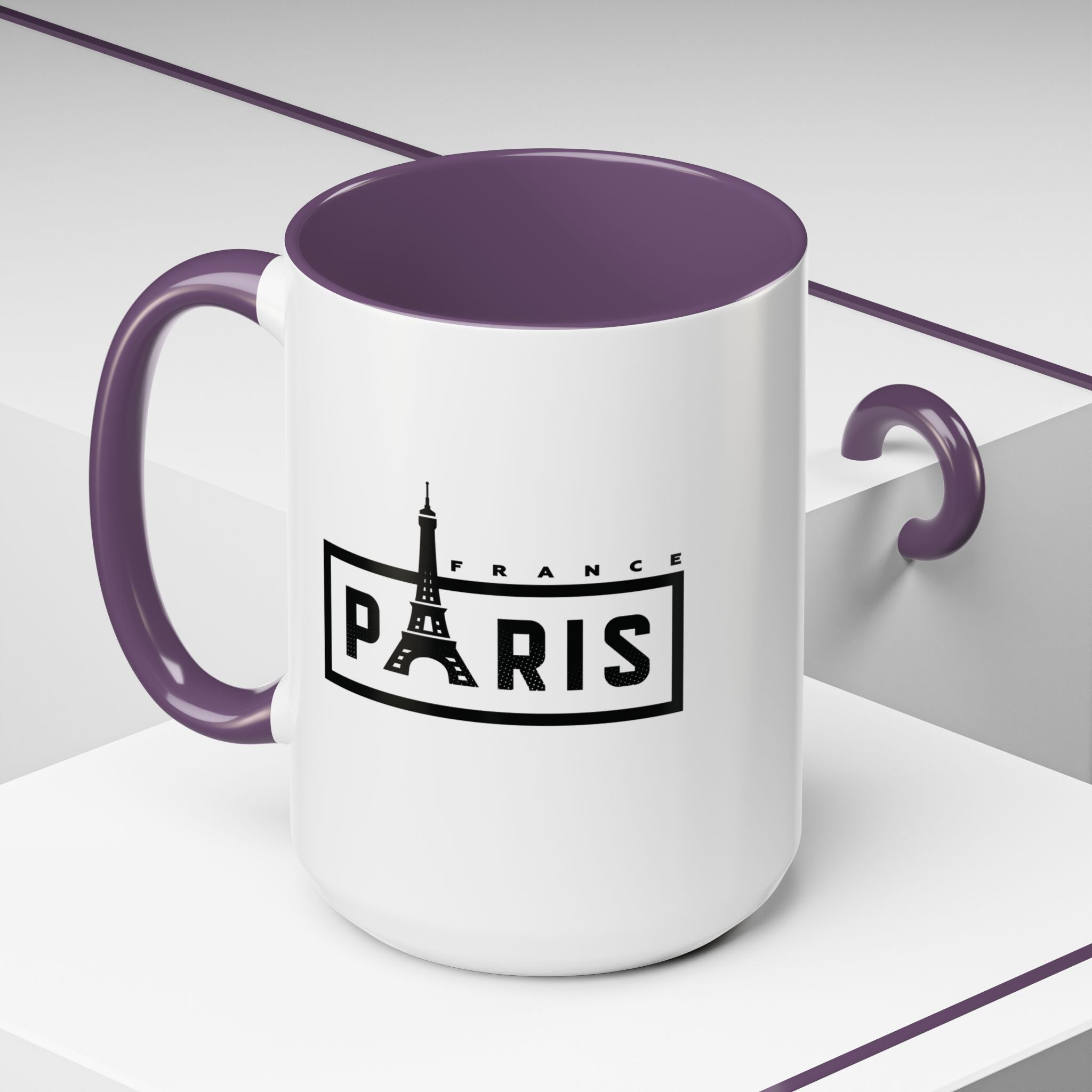 Paris Eiffel Tower Accent Coffee Mug – France Travel Souvenir (11/15oz)