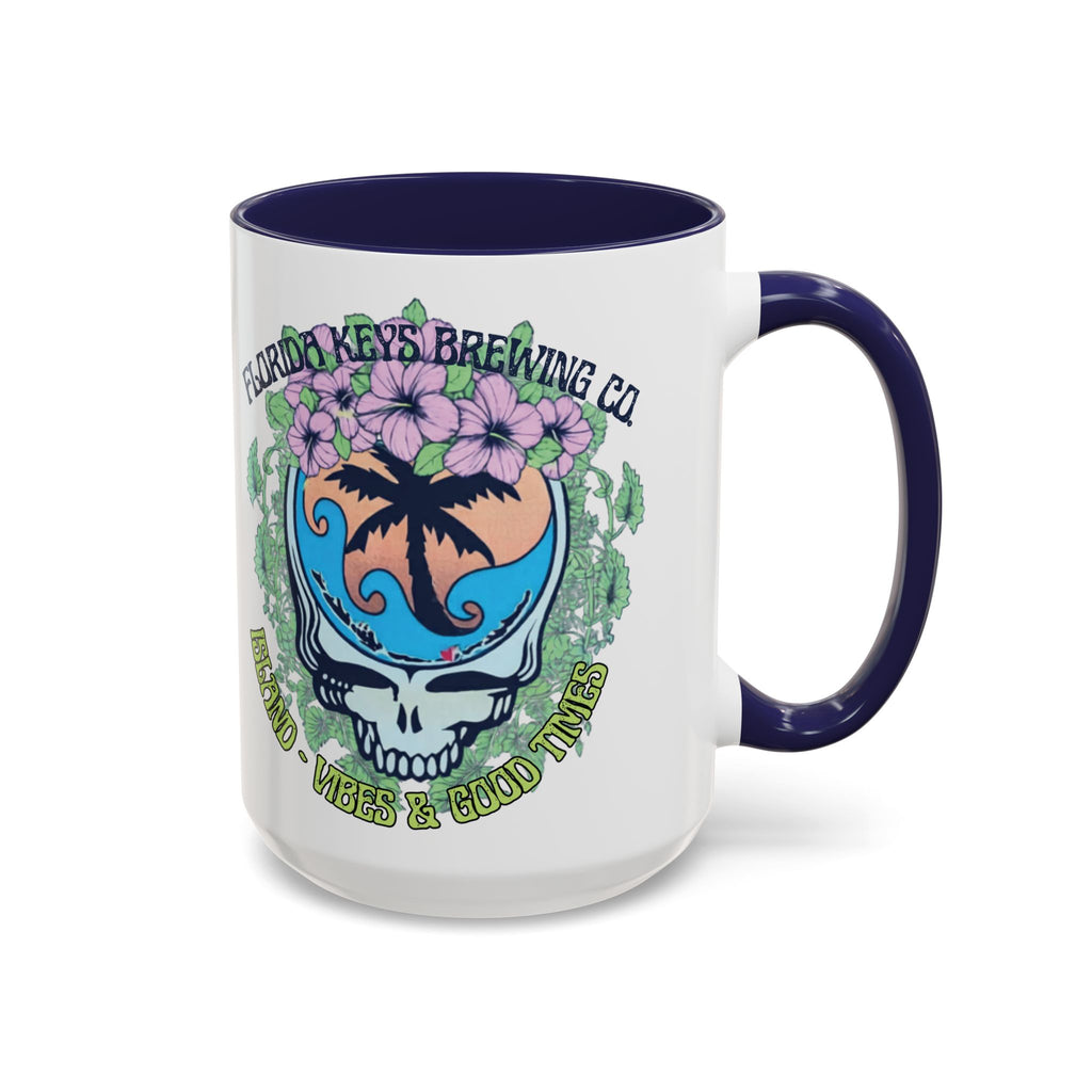 Coffee Mug — Tropical Island Vibes & Good Times Skull Design Key West Florida