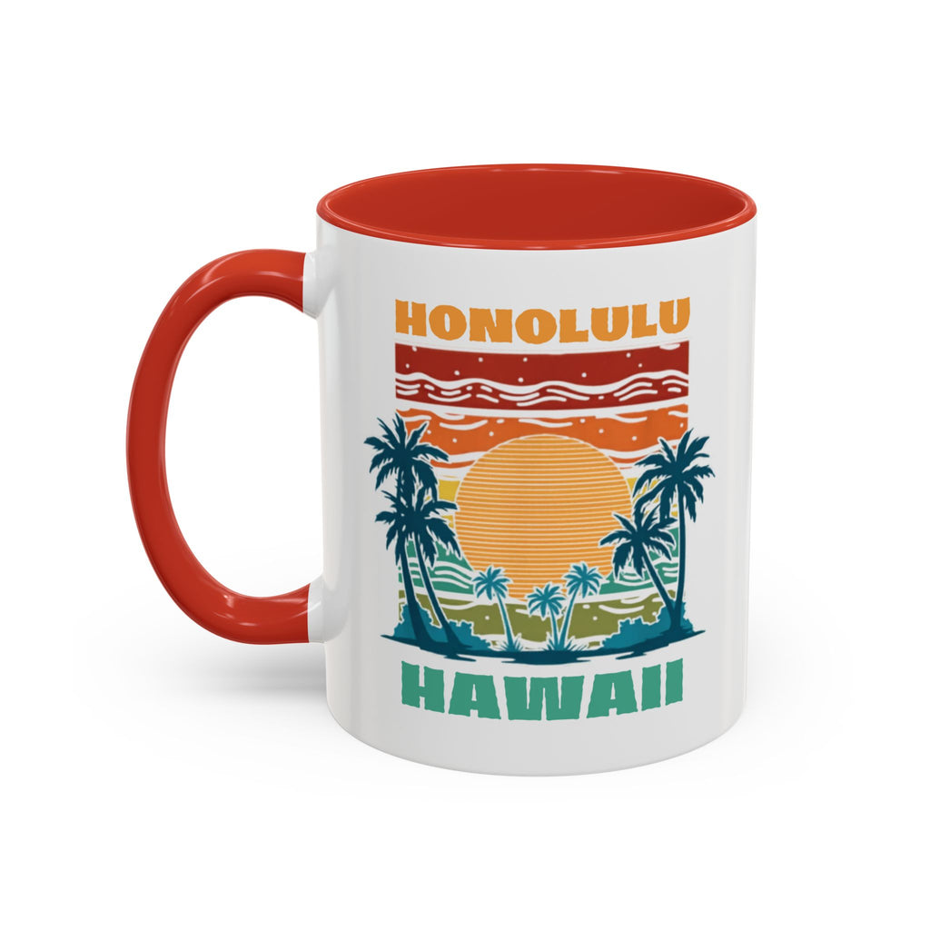 Honolulu Hawaii Vintage Sunset Coffee Mug (11/15oz)