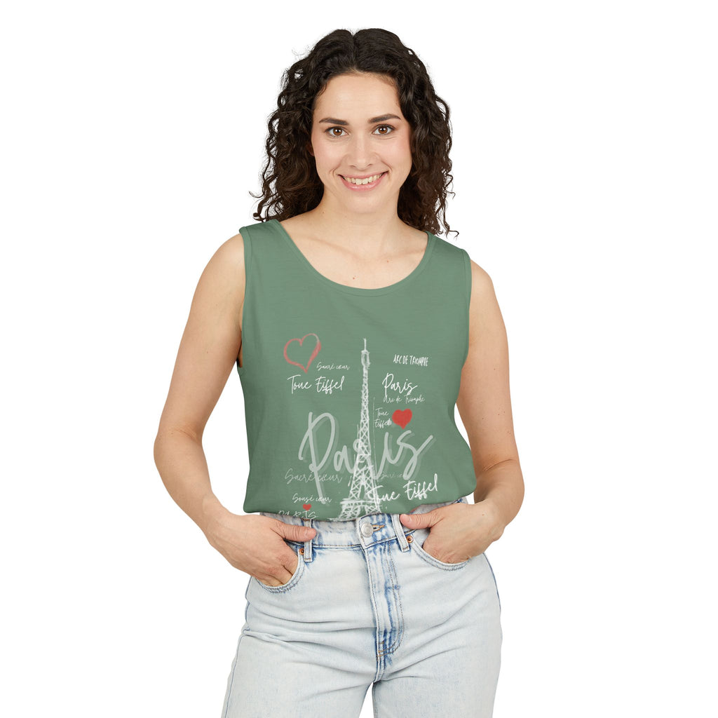 Paris Eiffel Tower Romantic Travel Tank Top