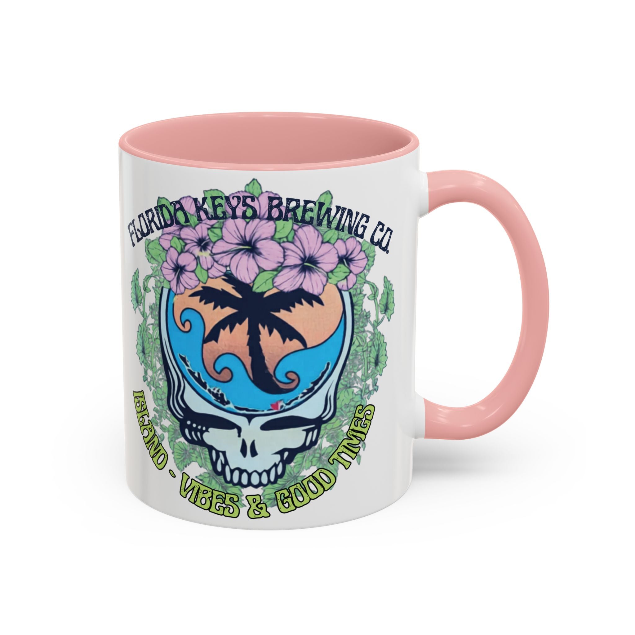Coffee Mug — Tropical Island Vibes & Good Times Skull Design Key West Florida
