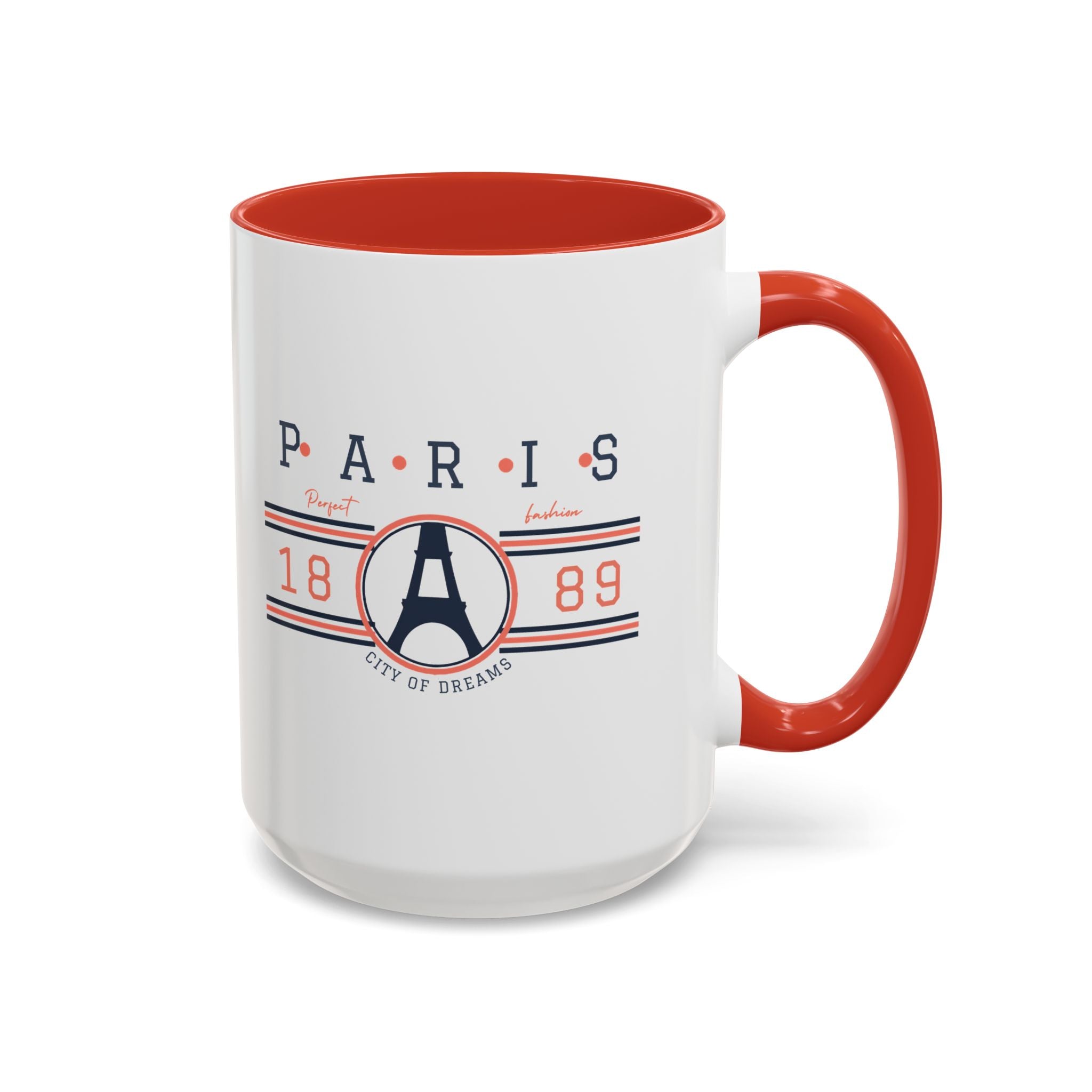 Paris Eiffel Tower Accent Coffee Mug - City of Dreams 1889 Travel Souvenir