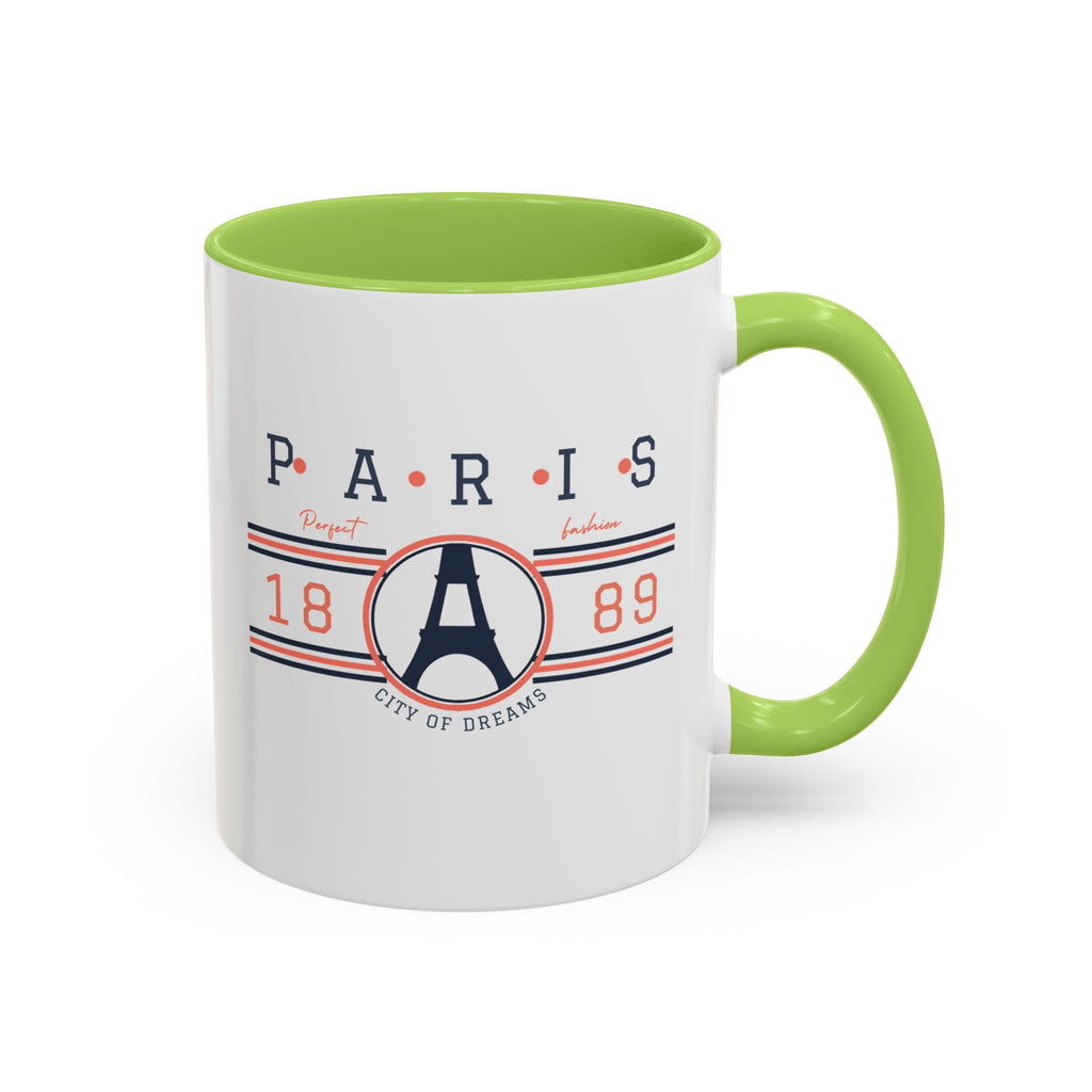 Paris Eiffel Tower Accent Coffee Mug - City of Dreams 1889 Travel Souvenir