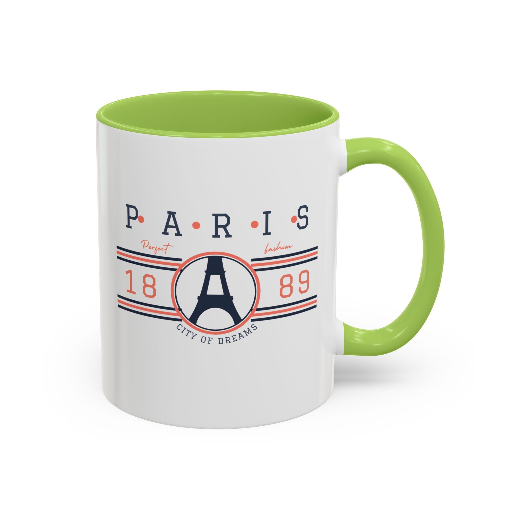 Paris Eiffel Tower Accent Coffee Mug - City of Dreams 1889 Travel Souvenir
