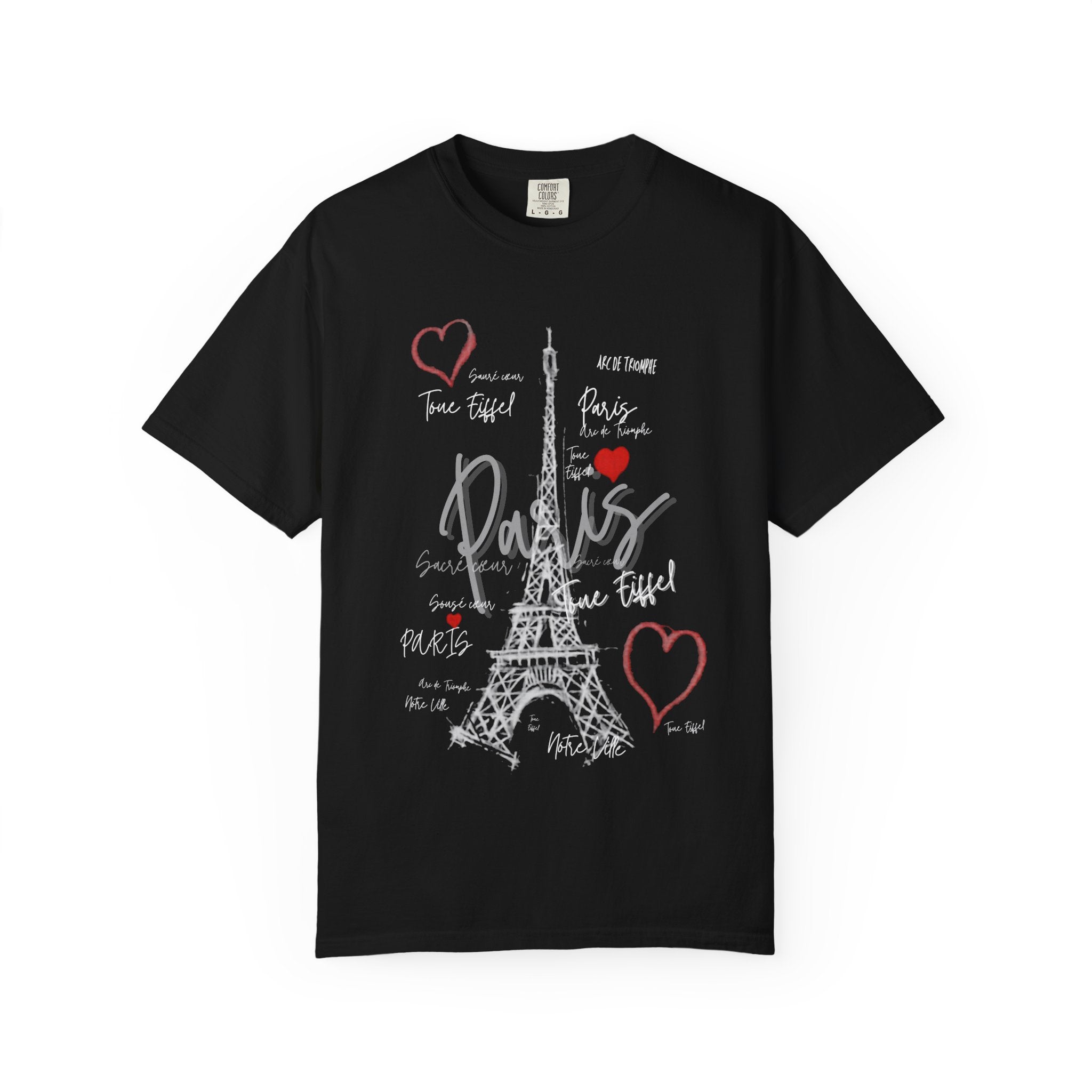 Paris Eiffel Tower T-Shirt — Romantic Heart Travel Tee
