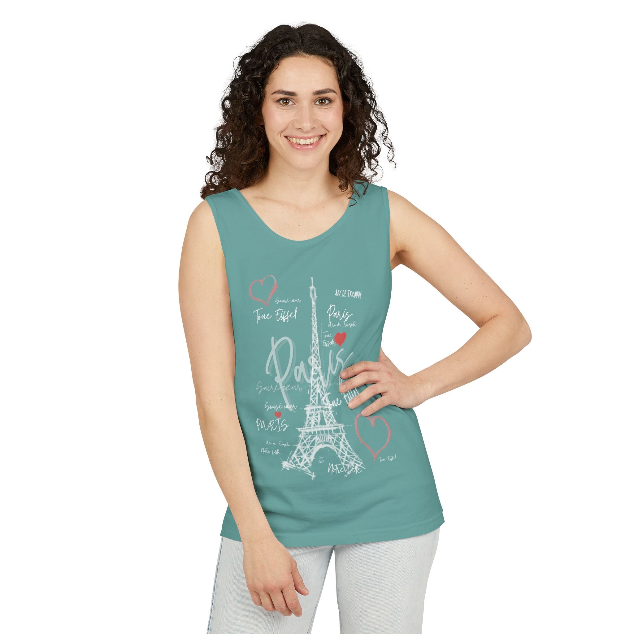 Paris Eiffel Tower Romantic Travel Tank Top